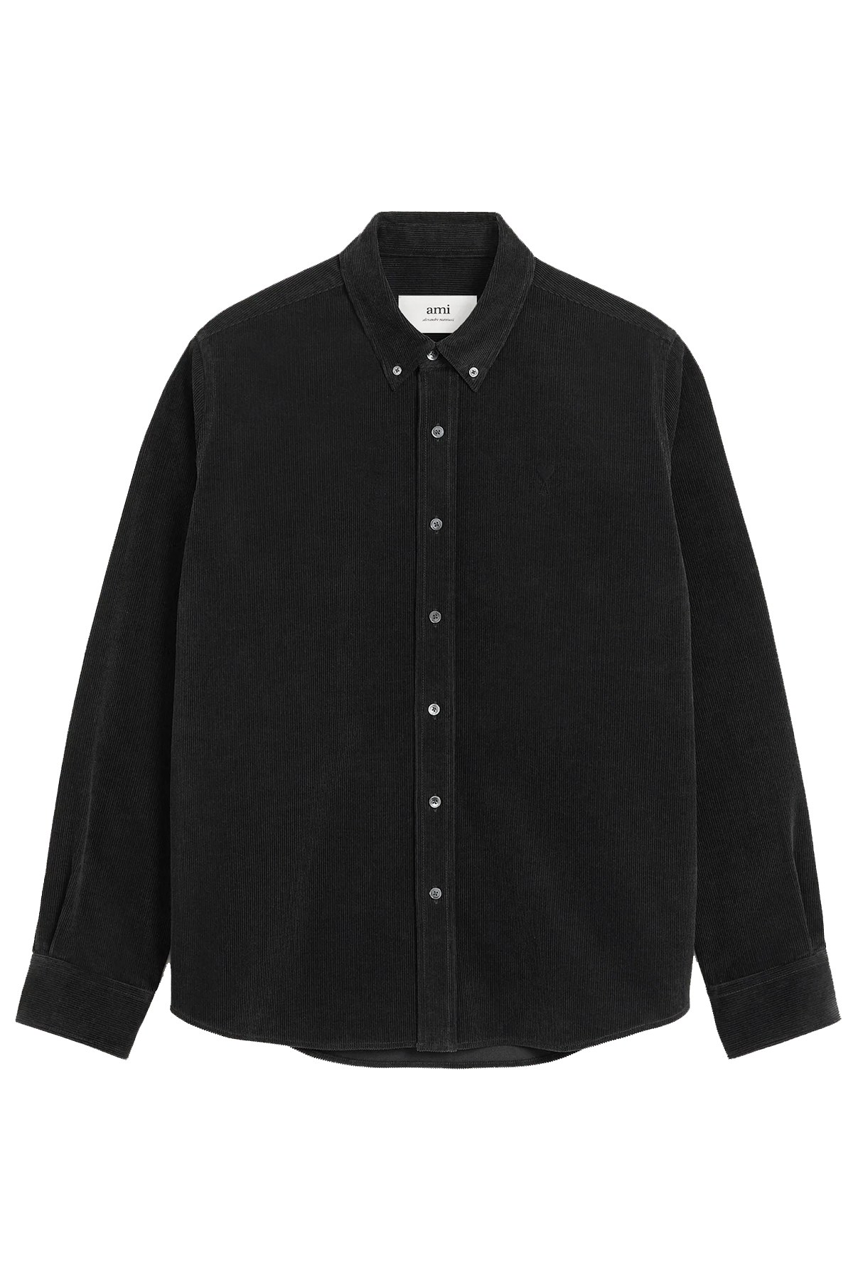 AMI Paris Herren Cordhemd Schwarz ANTHRACITE 020H25 Bild 1