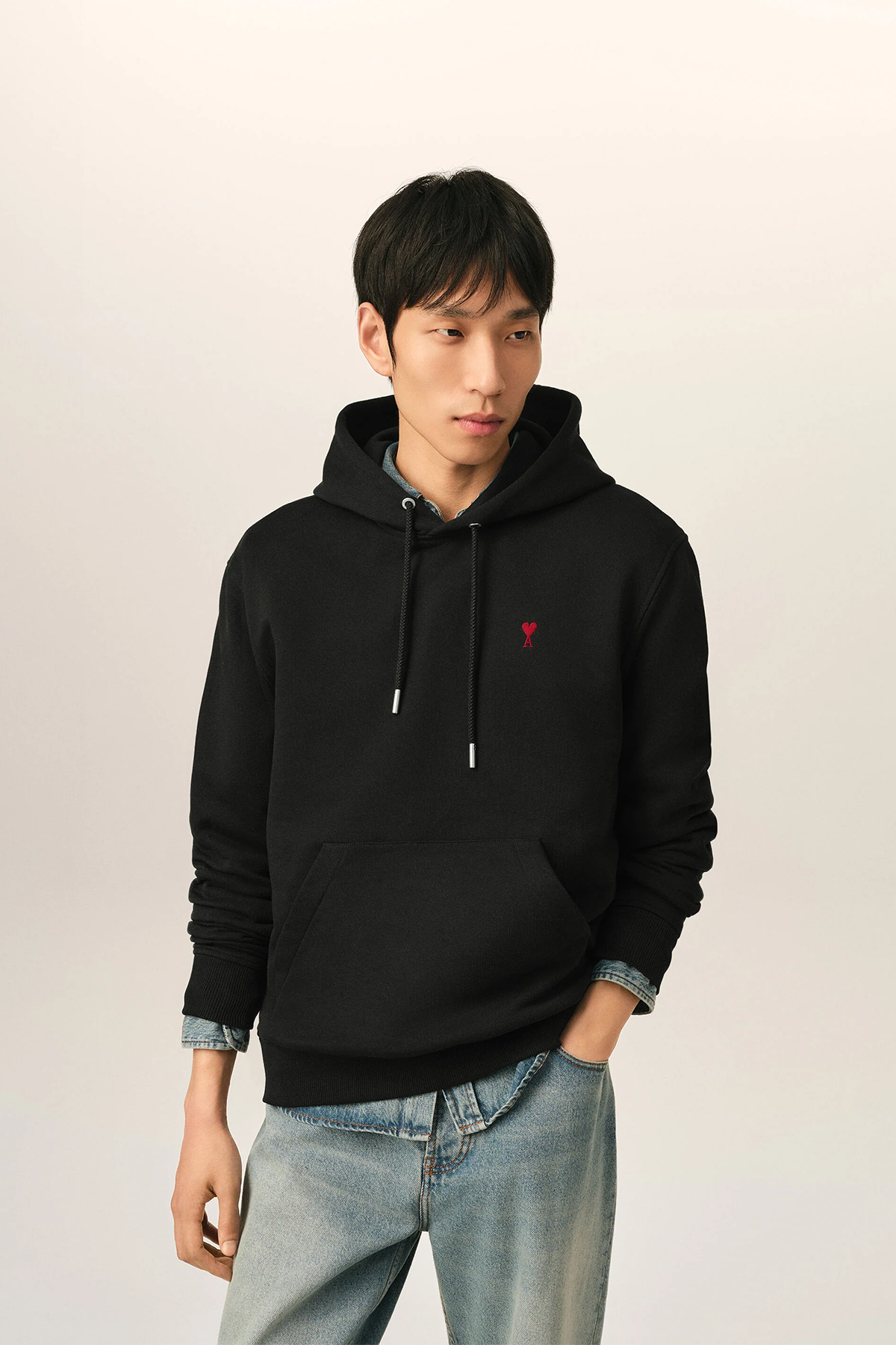 AMI Paris Herren Hoodie Schwarz SCHWARZ Bild 2