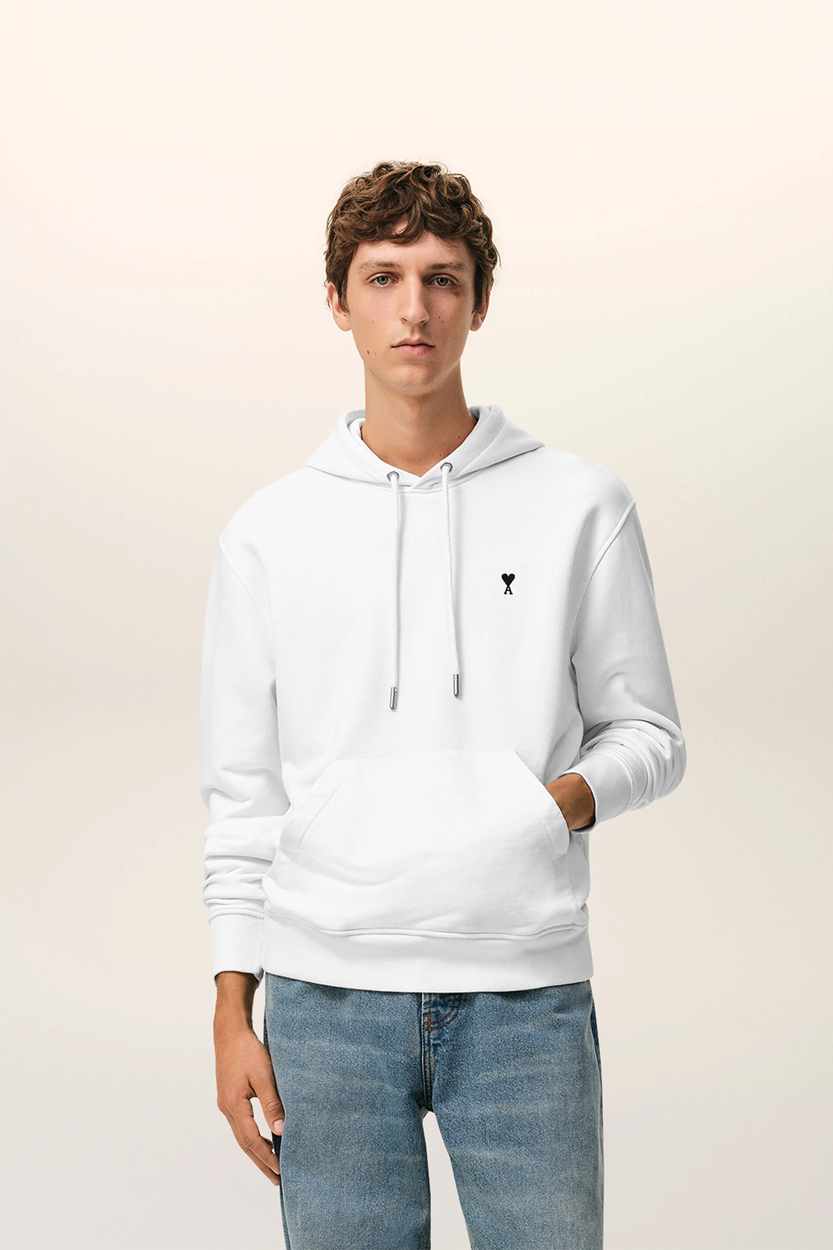 AMI Paris Herren Hoodie Weiss WEISS Bild 2