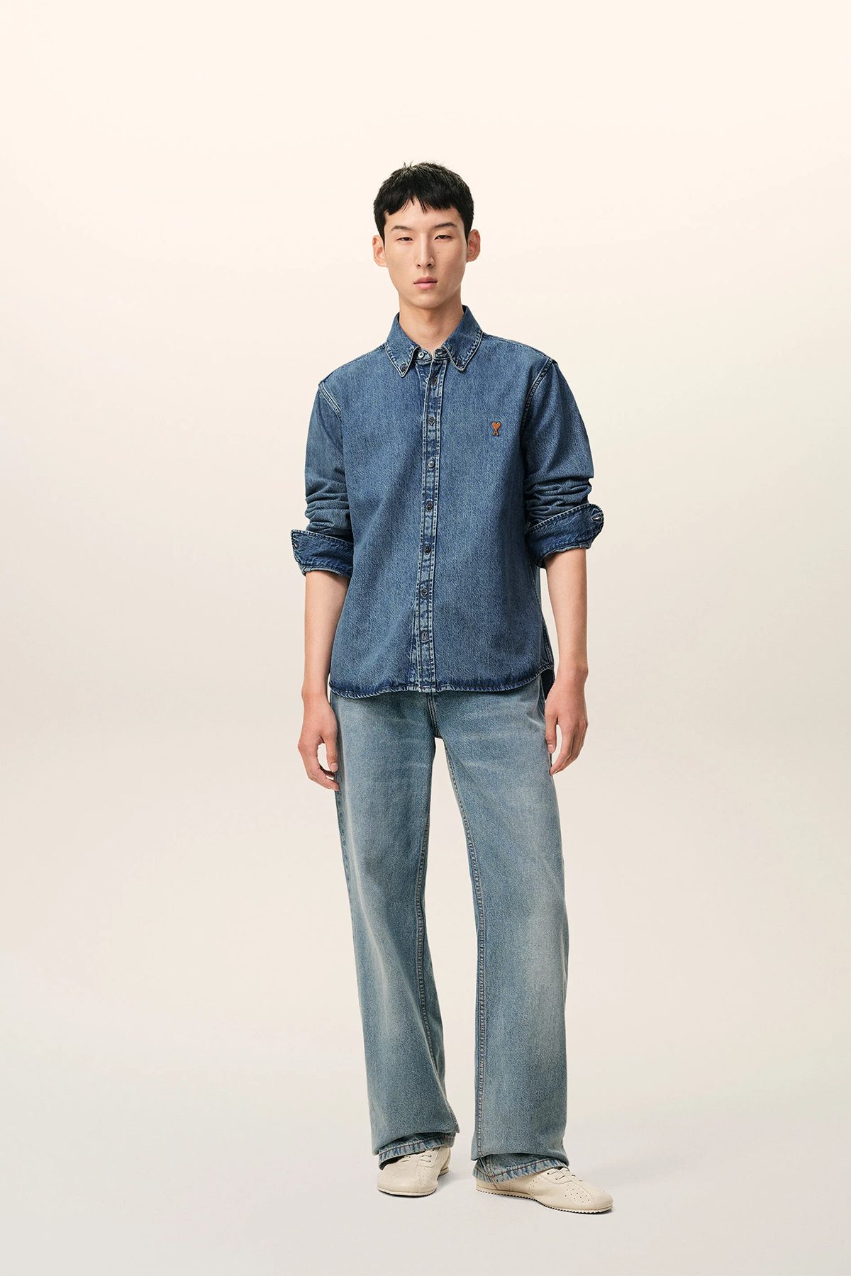AMI Paris Herren Jeanshemd Blau BLAU Bild 2