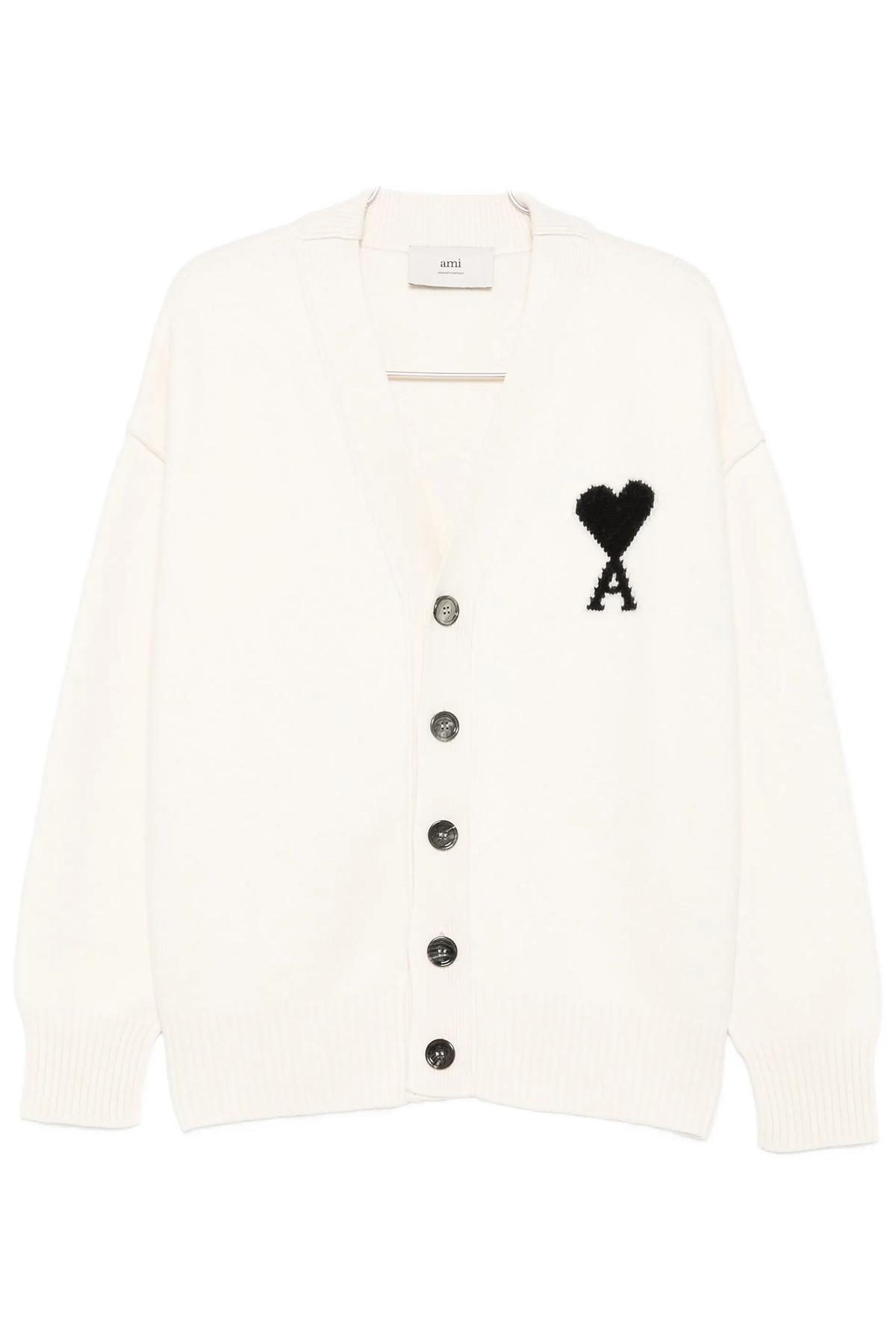 AMI Paris Herren Strickjacke Off-White/Schwarz NATUR-WEISS Bild 1