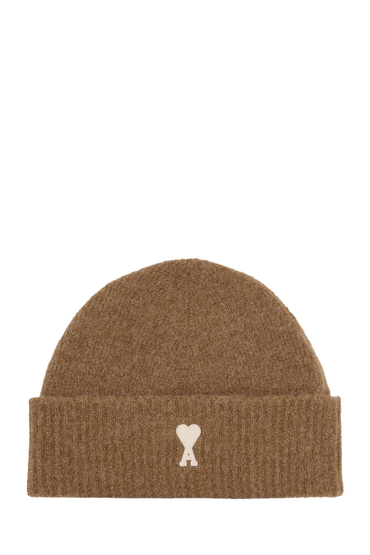 AMI Paris Herren Strickmütze aus Alpakawolle Braun NOISETTE/ECRU 217H25 Bild 1