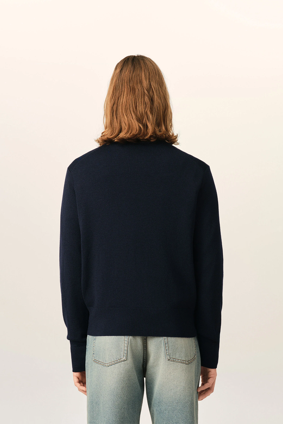 AMI Paris Herren Strickpullover Navy/Rot MARINE-BLAU Bild 3
