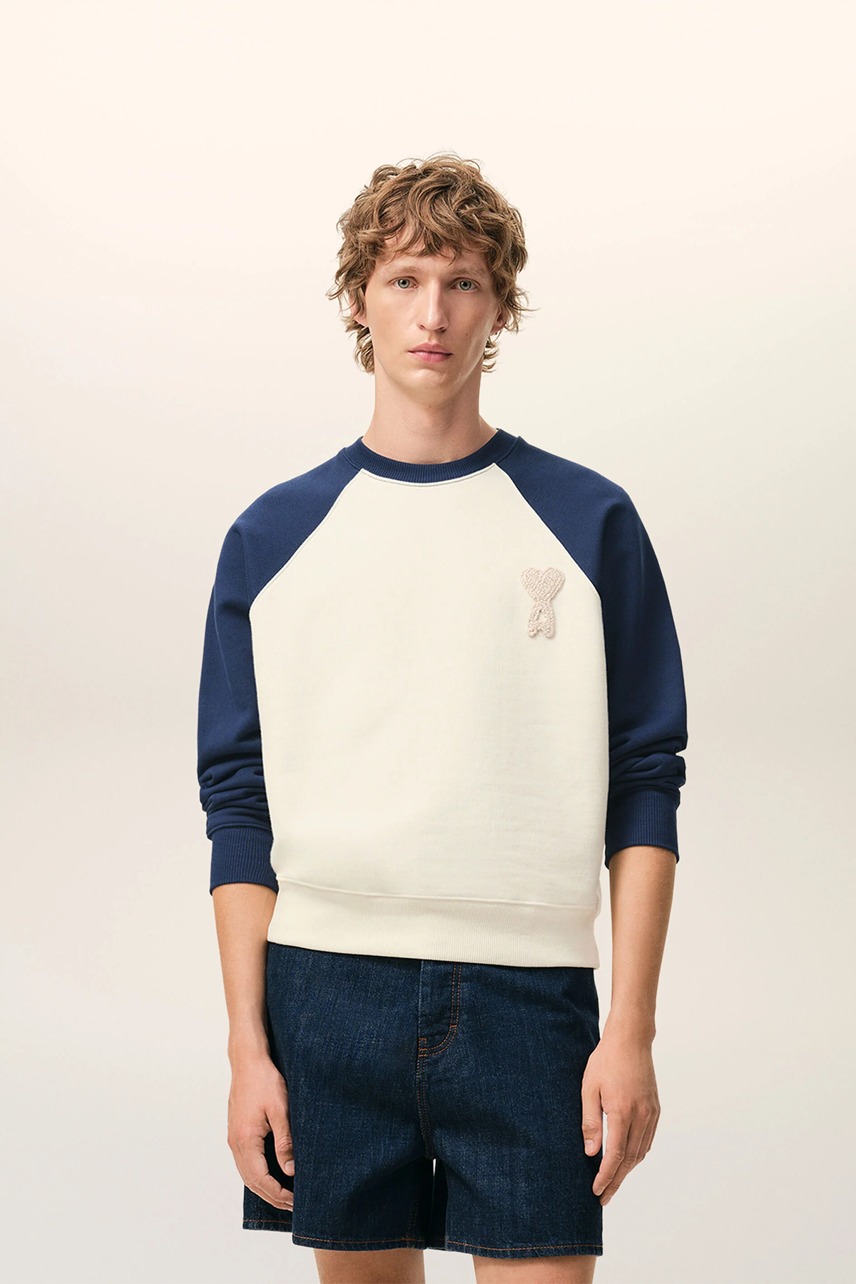 AMI Paris Herren Sweatshirt Natur-Weiss/Tinte NATUR-WEISS Bild 2