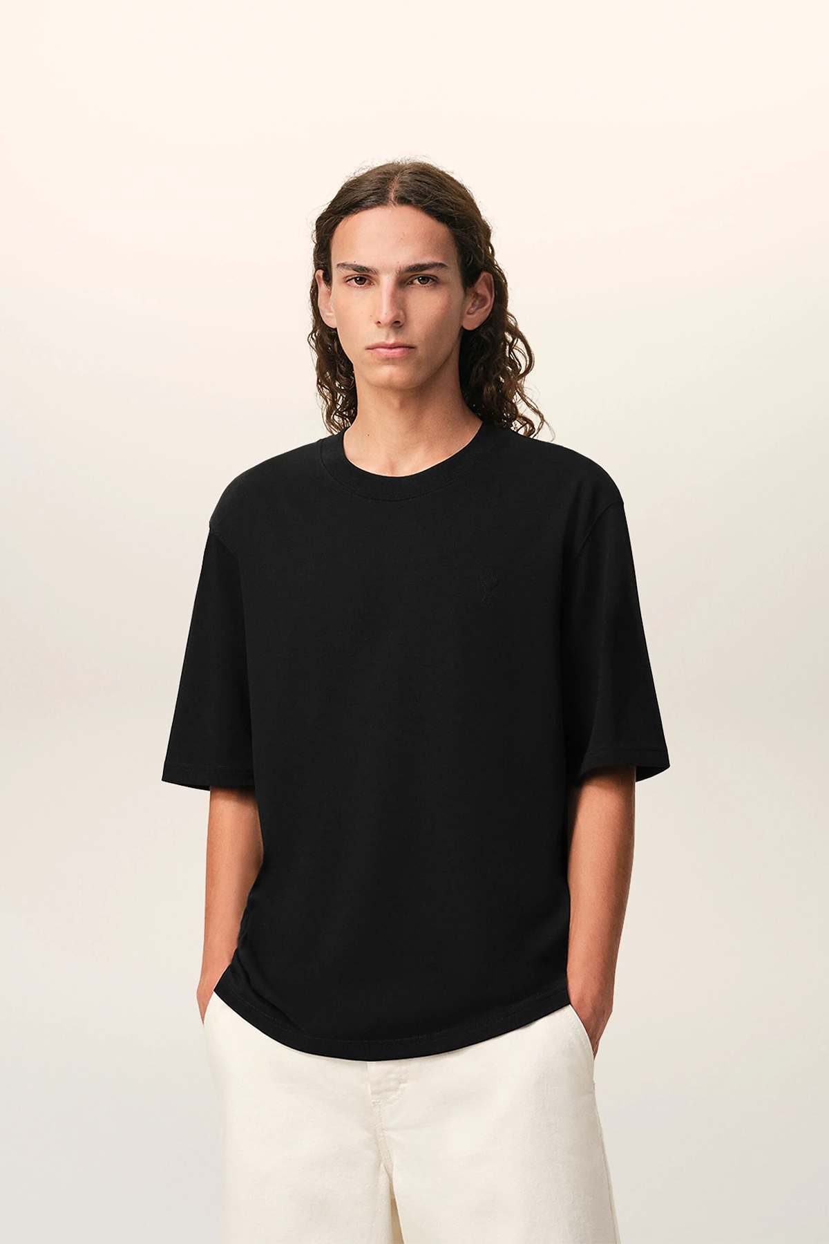 AMI Paris Herren T-Shirt Schwarz SCHWARZ Bild 2