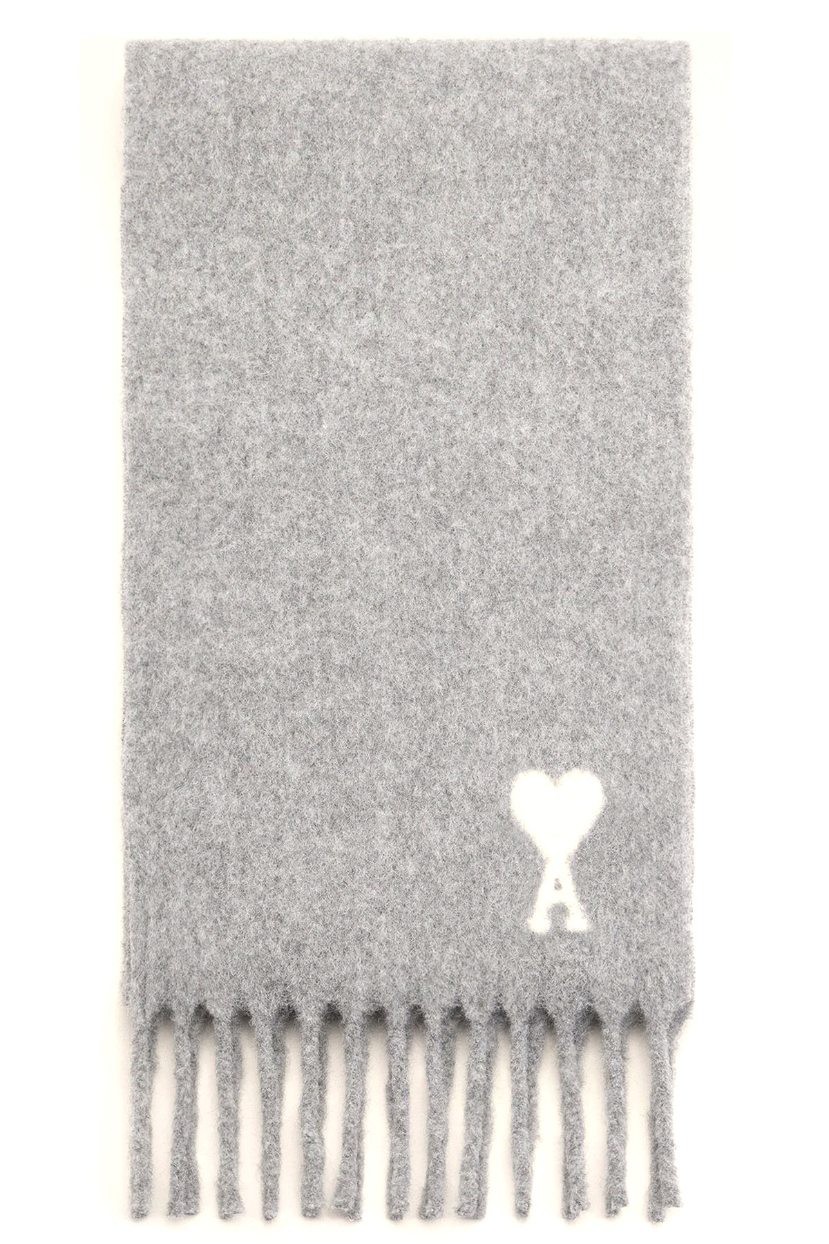 AMI Paris Herren Wollschal Aschgrau 095 GRIS CENDRE Bild 1