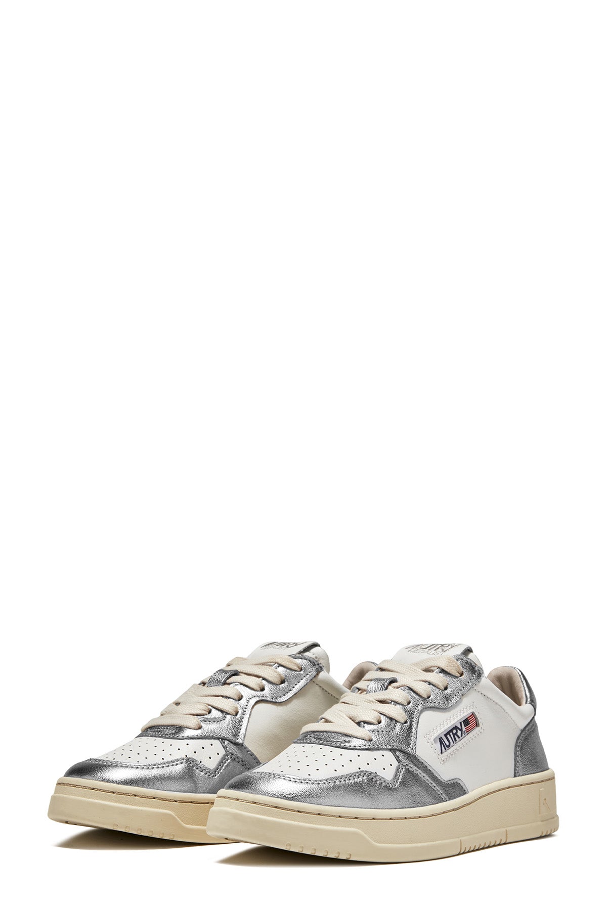 Autry Damen Low Sneaker Medalist Bicolor Weiss/Silver WEISS Bild 2