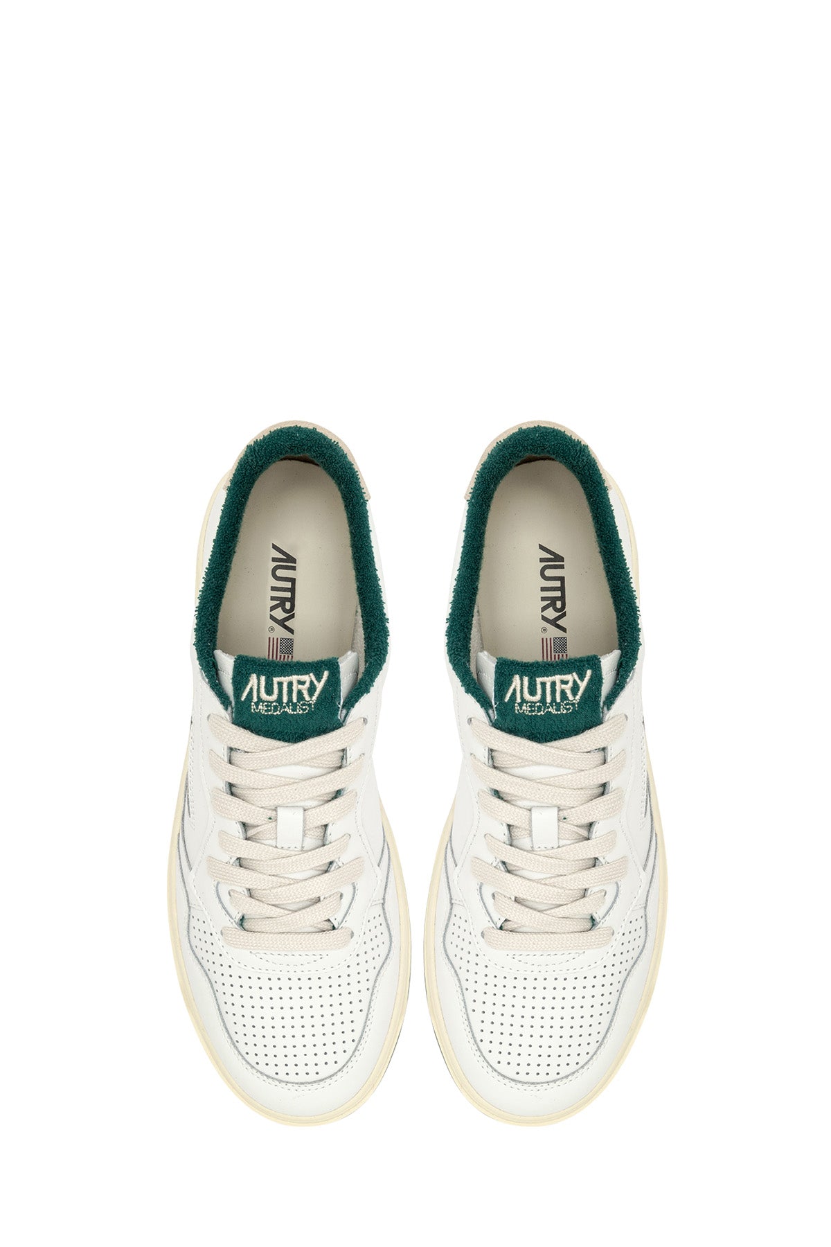 Autry Herren Low Sneaker Medalist Leat Weiss/Forest WEISS Bild 4