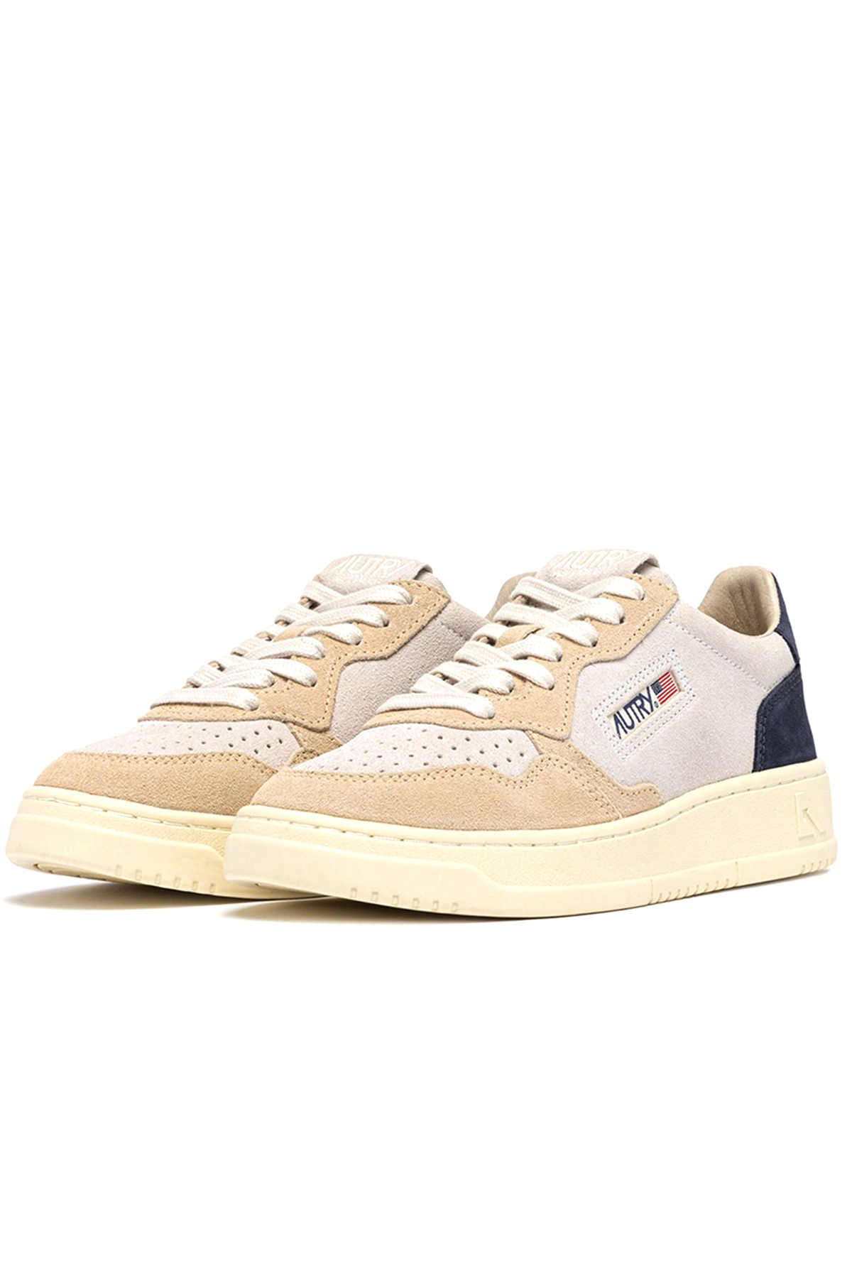 Autry Herren Sneaker Medalist Tricolor Weiss/Sand/Blue Space TS29 Bild 2