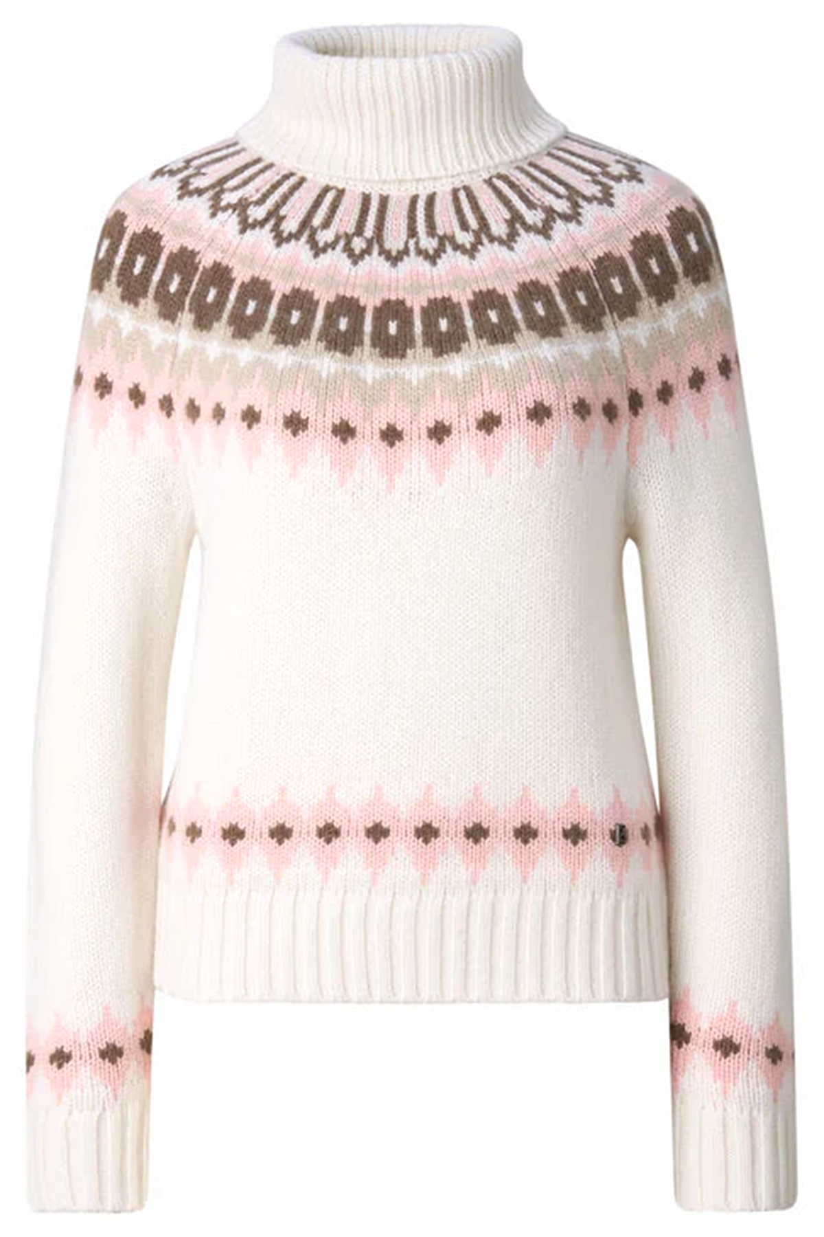 Bogner Damen Kaschmirpullover Ingrid-2 Off-White/Rosa/Braun 610 Bild 1