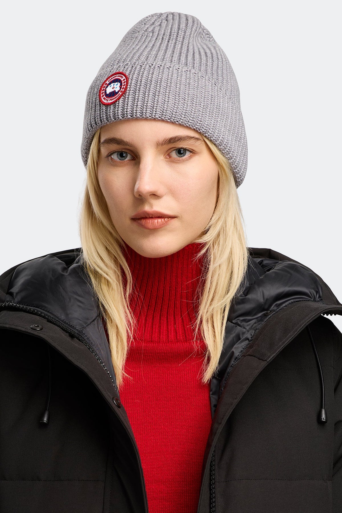 Canada Goose Unisex Strickmütze Heather Grey GRAU-MELANGE Bild 3