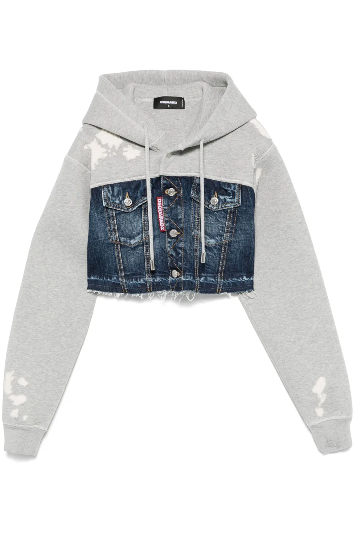 Dsquared2 Damen Cropped Cool Fit Jacke Grau SCHWARZ Bild 1