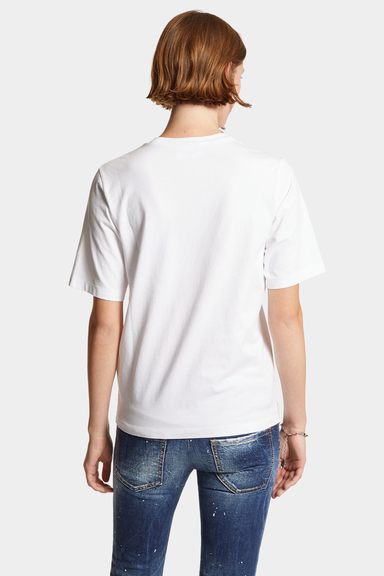 Dsquared2 Damen Horror Maple Leaf T-Shirt Weiss WEISS Bild 4