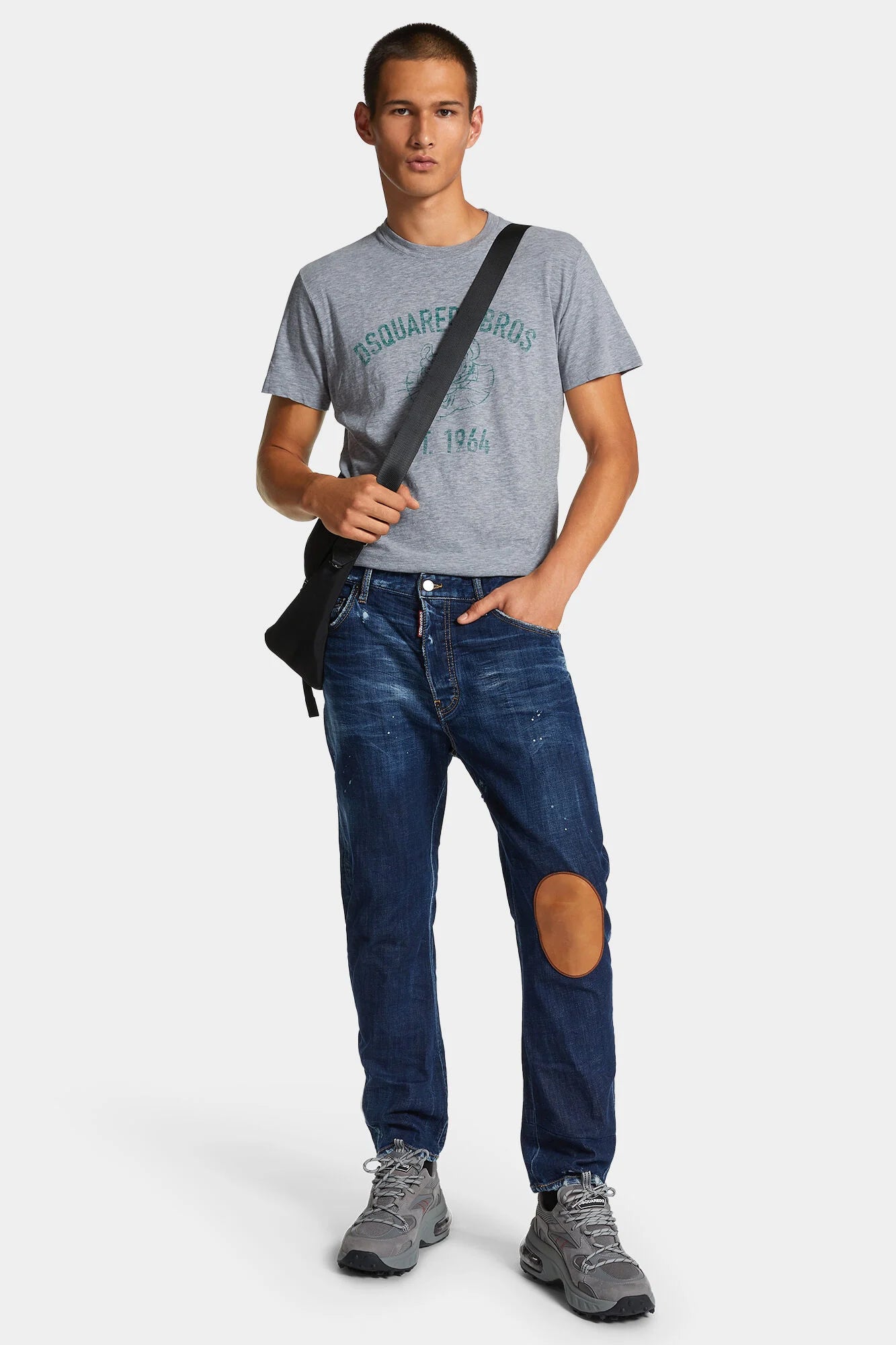 Dsquared2 Herren Bros T-Shirt Grau GRAU Bild 2