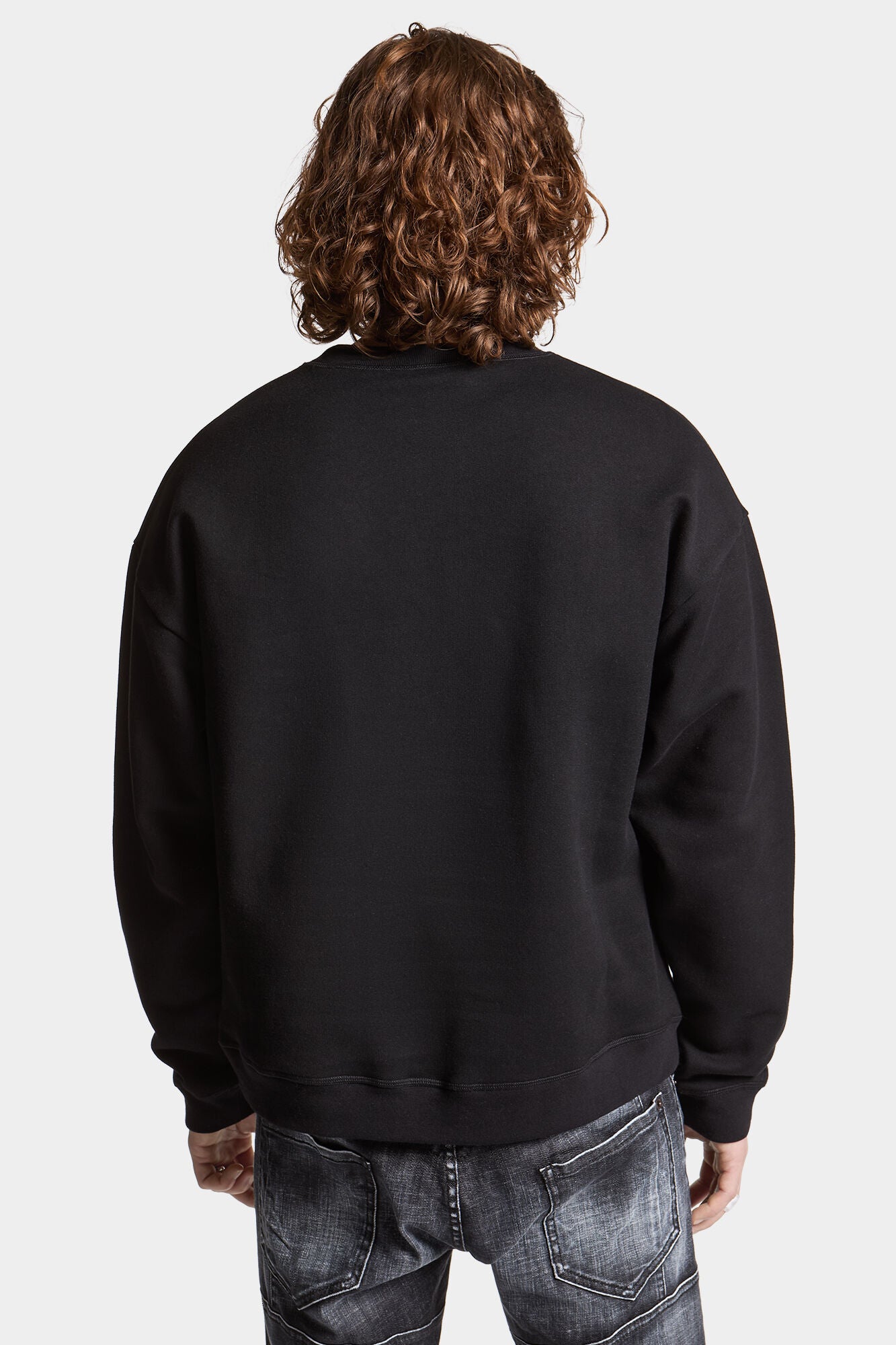 Dsquared2 Herren Brushed Fleece Relax Fit Sweater Schwarz SCHWARZ Bild 4