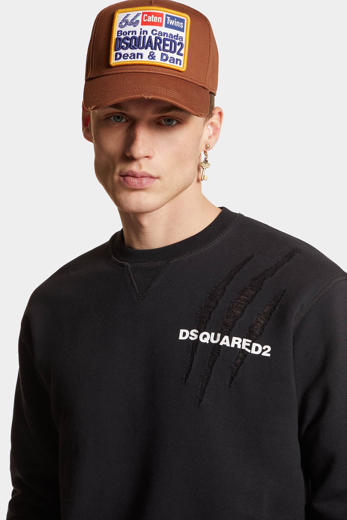 Dsquared2 Herren Scratch Cool Fit Sweatshirt Schwarz SCHWARZ Bild 5