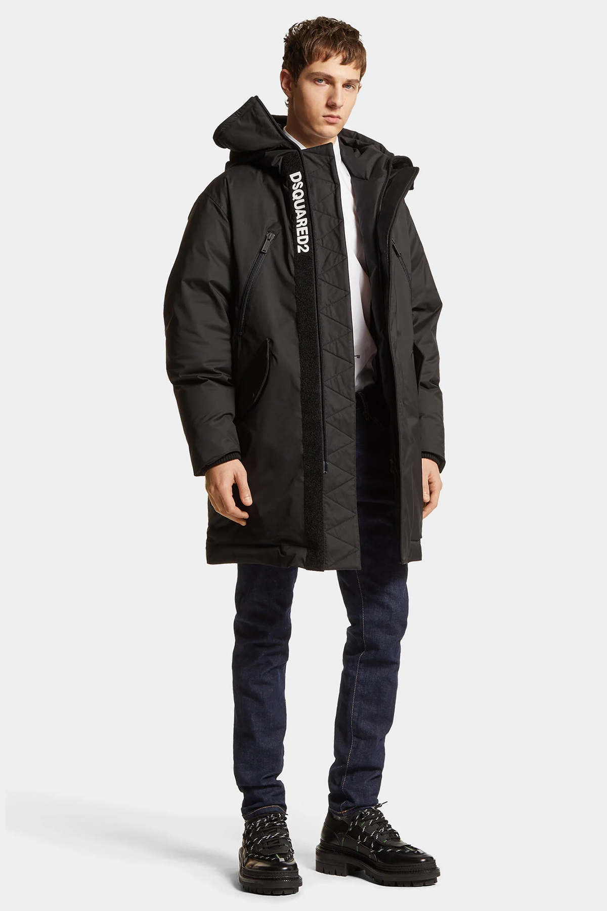 Dsquared2 Herren Techno Down Parka Schwarz SCHWARZ Bild 2