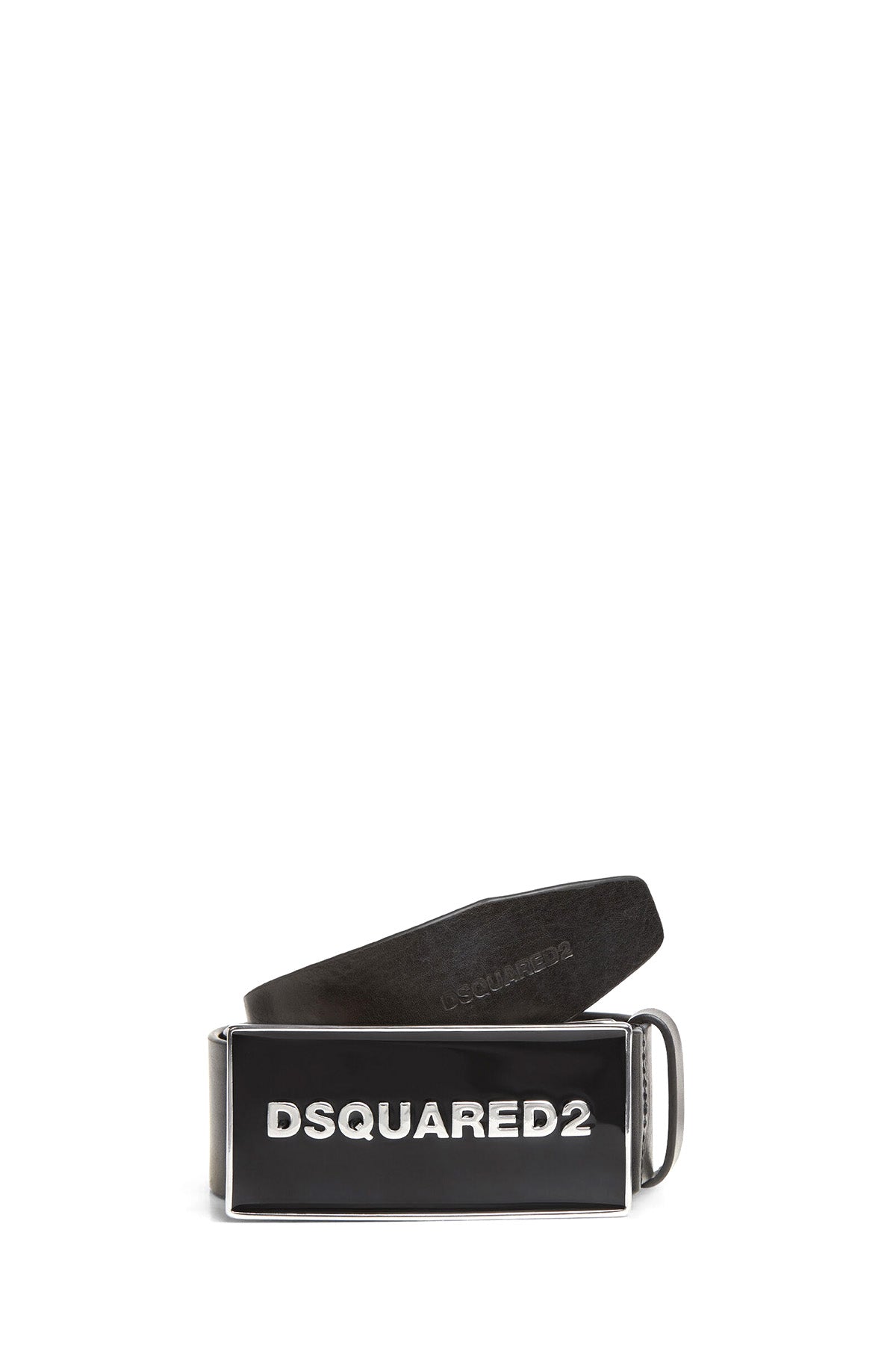 Dsquared2 Herren Tonal Logo Plaque Gürtel Schwarz SCHWARZ Bild 1