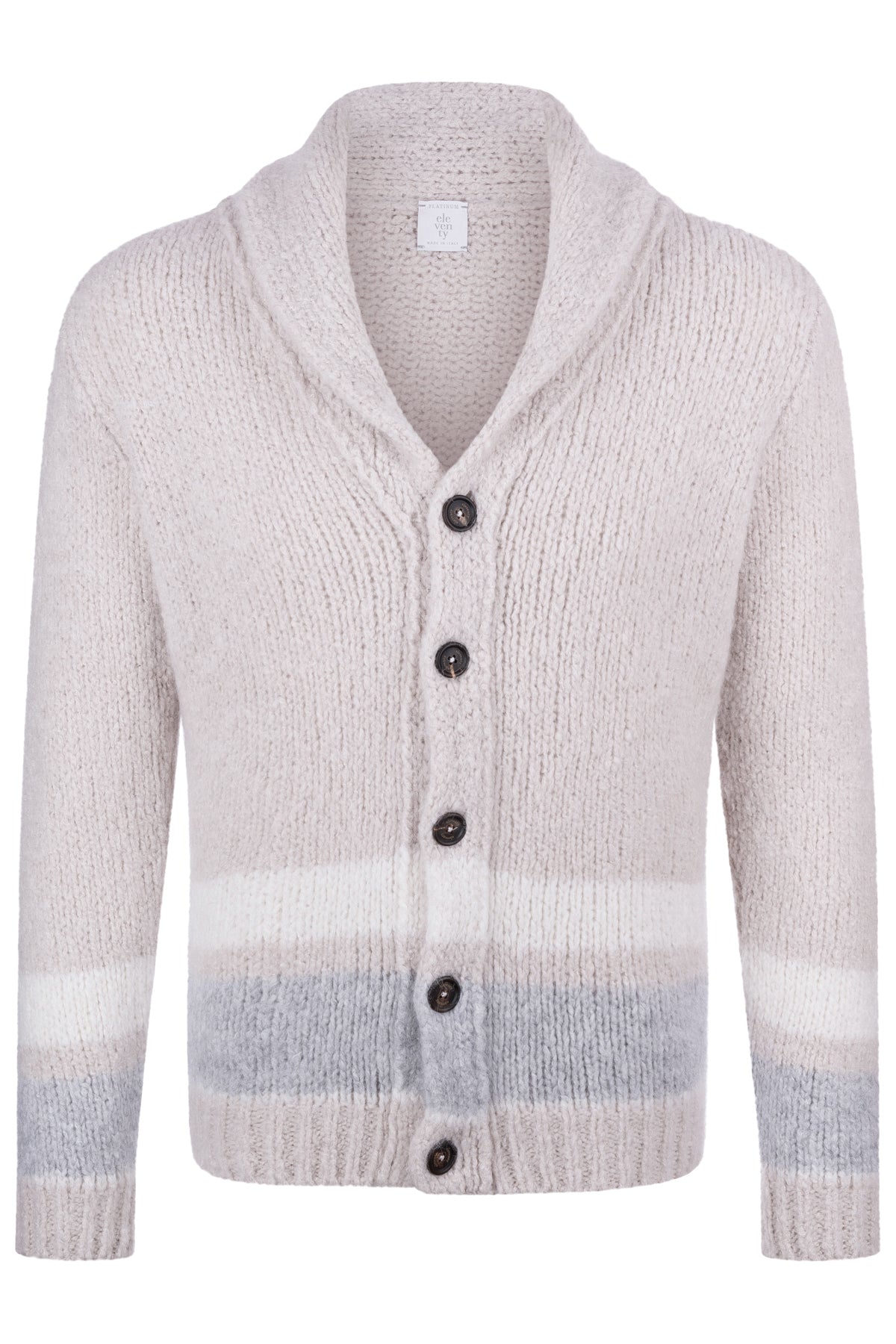 Eleventy Herren Strickjacke Beige/Grau NATUR-WEISS Bild 1
