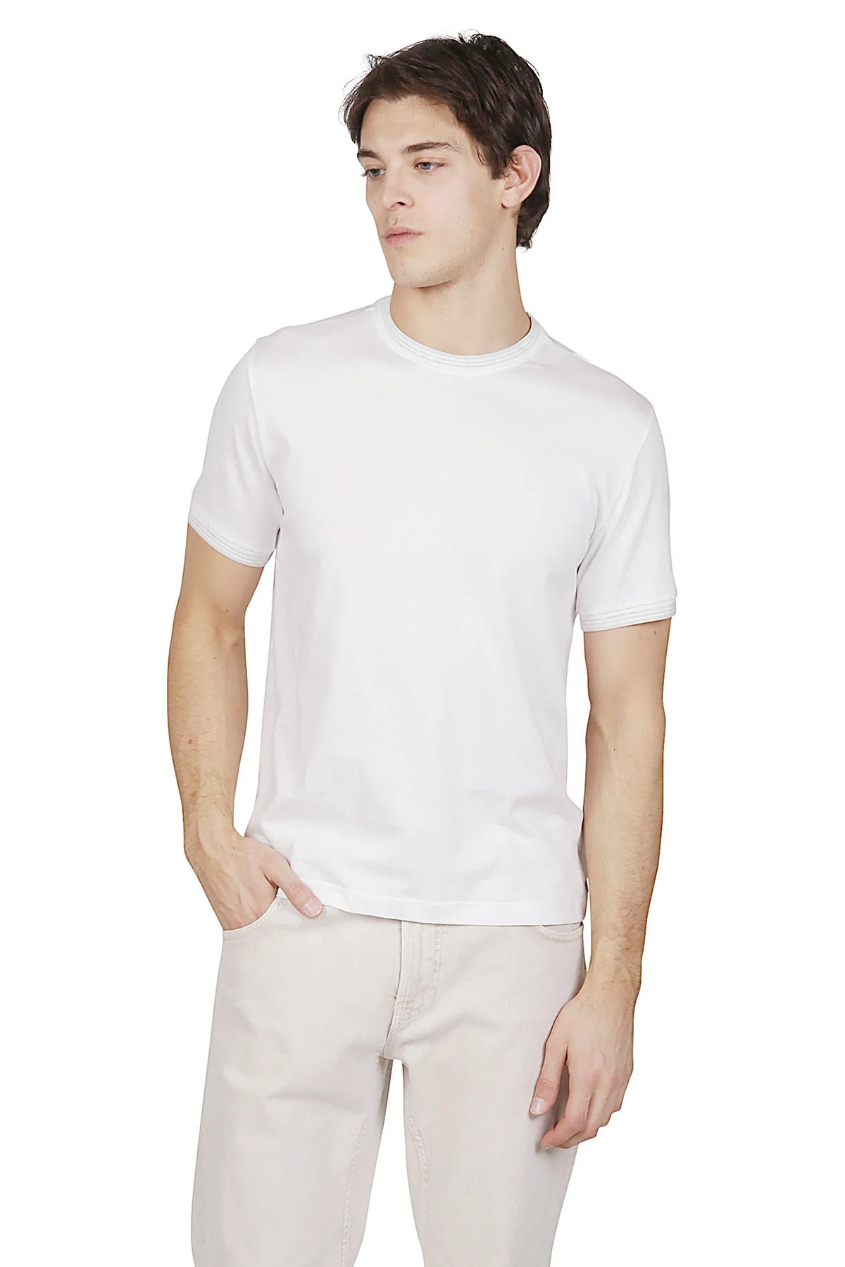 Eleventy Herren T-Shirt Chrisple Weiss WEISS Bild 2