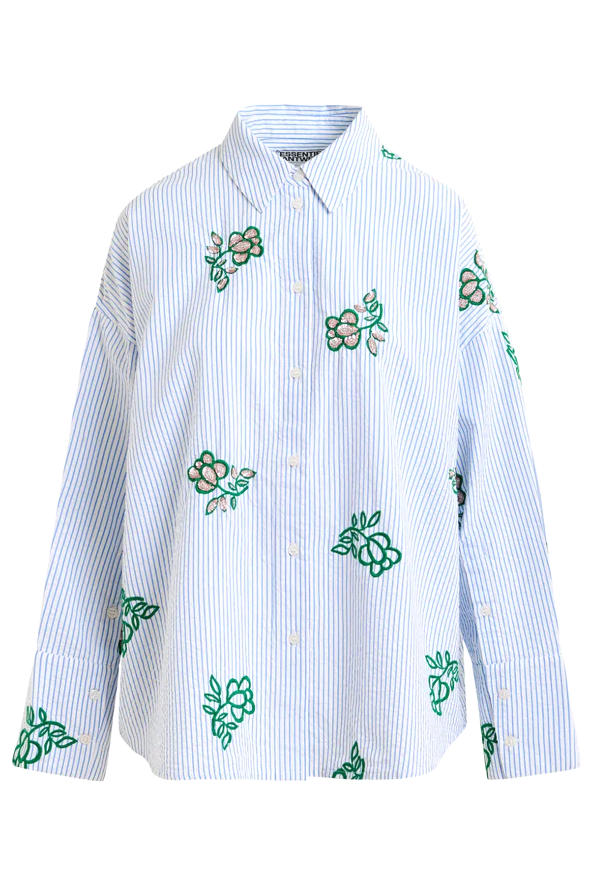 Essentiel Antwerp Damen Bluse Jalinki Weiss/Hellblau NATUR-WEISS Bild 1