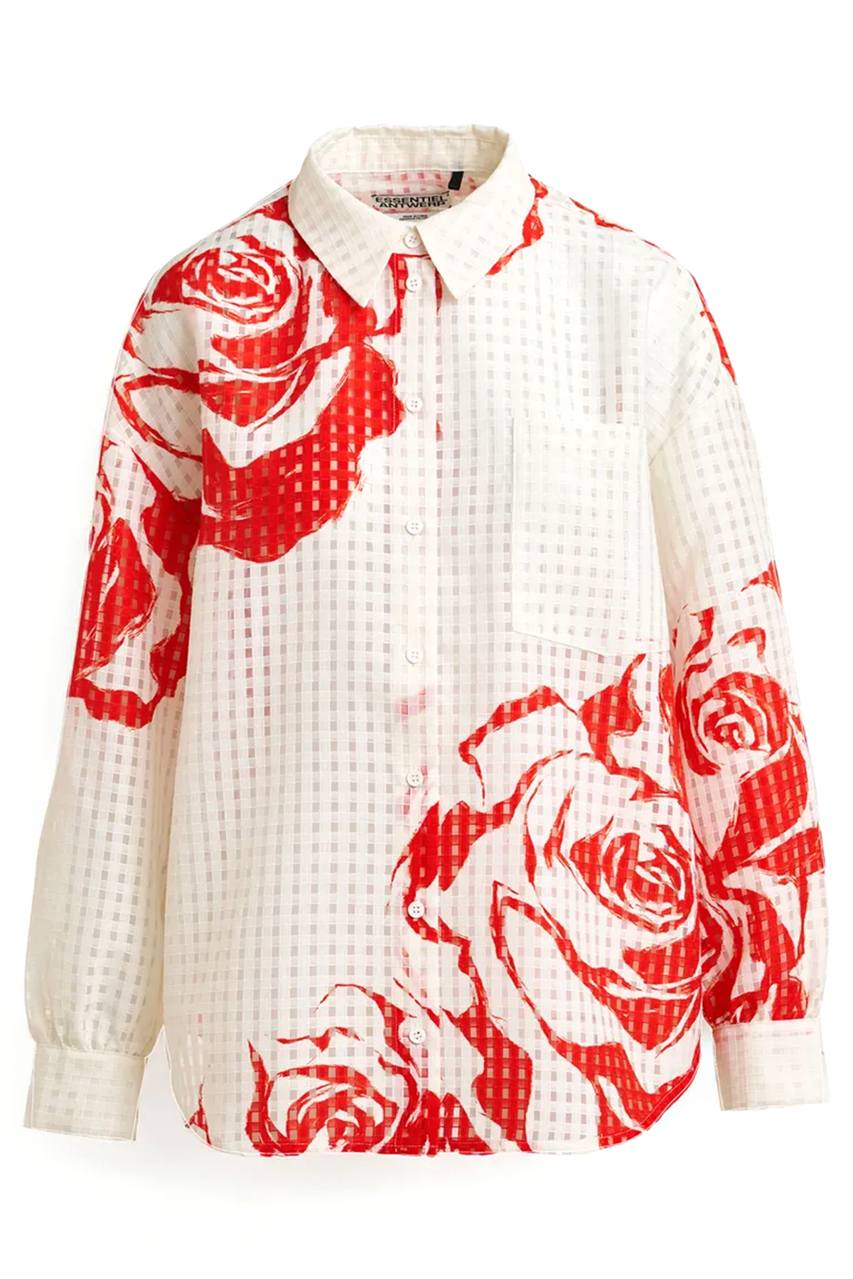 Essentiel Antwerp Damen Bluse Jorange Weiss/Orange NATUR-WEISS Bild 1