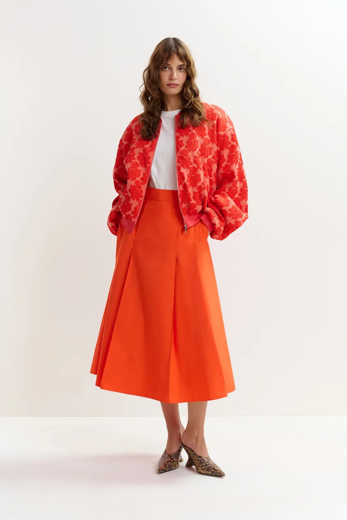 Essentiel Antwerp Damen Midirock Jaelyn Orange ORANGE Bild 2