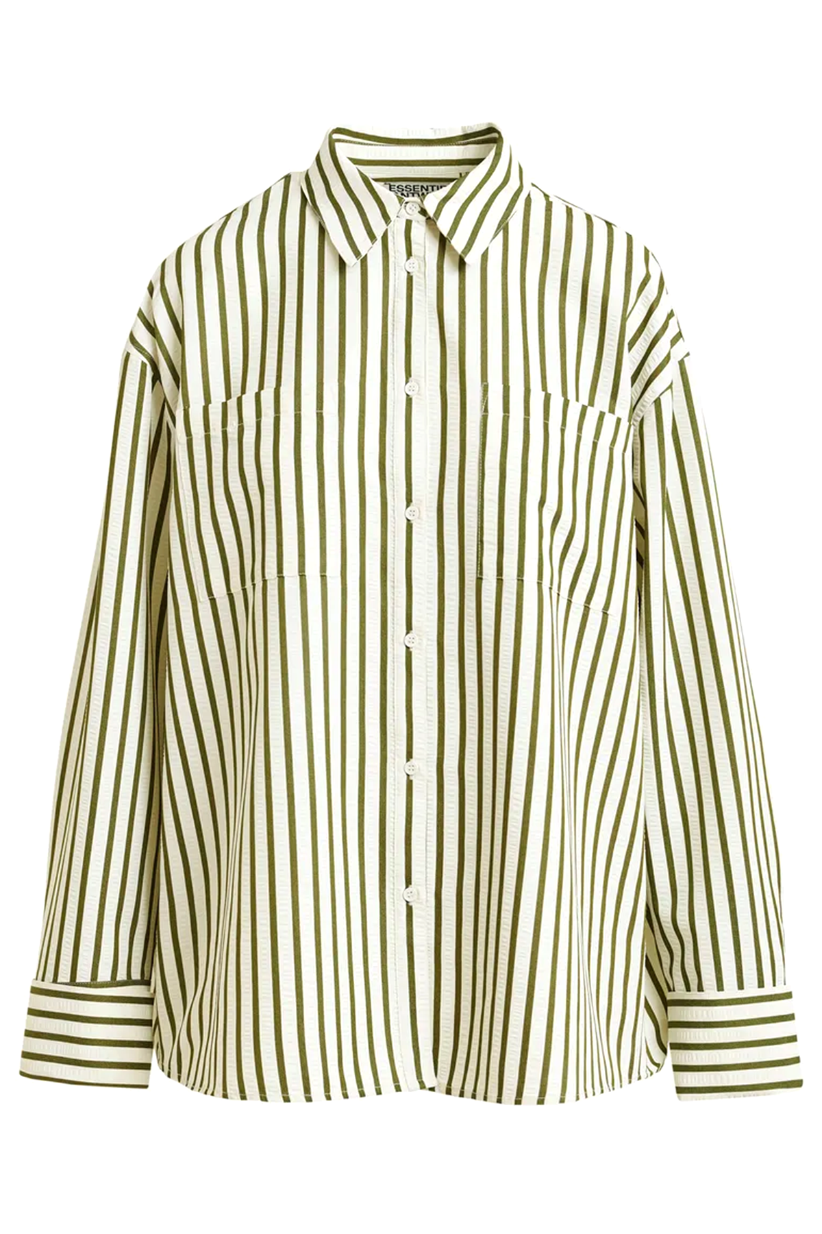 Essentiel Antwerp Damen Oversized-Bluse Janna Weiss/Grün GRÜN Bild 2