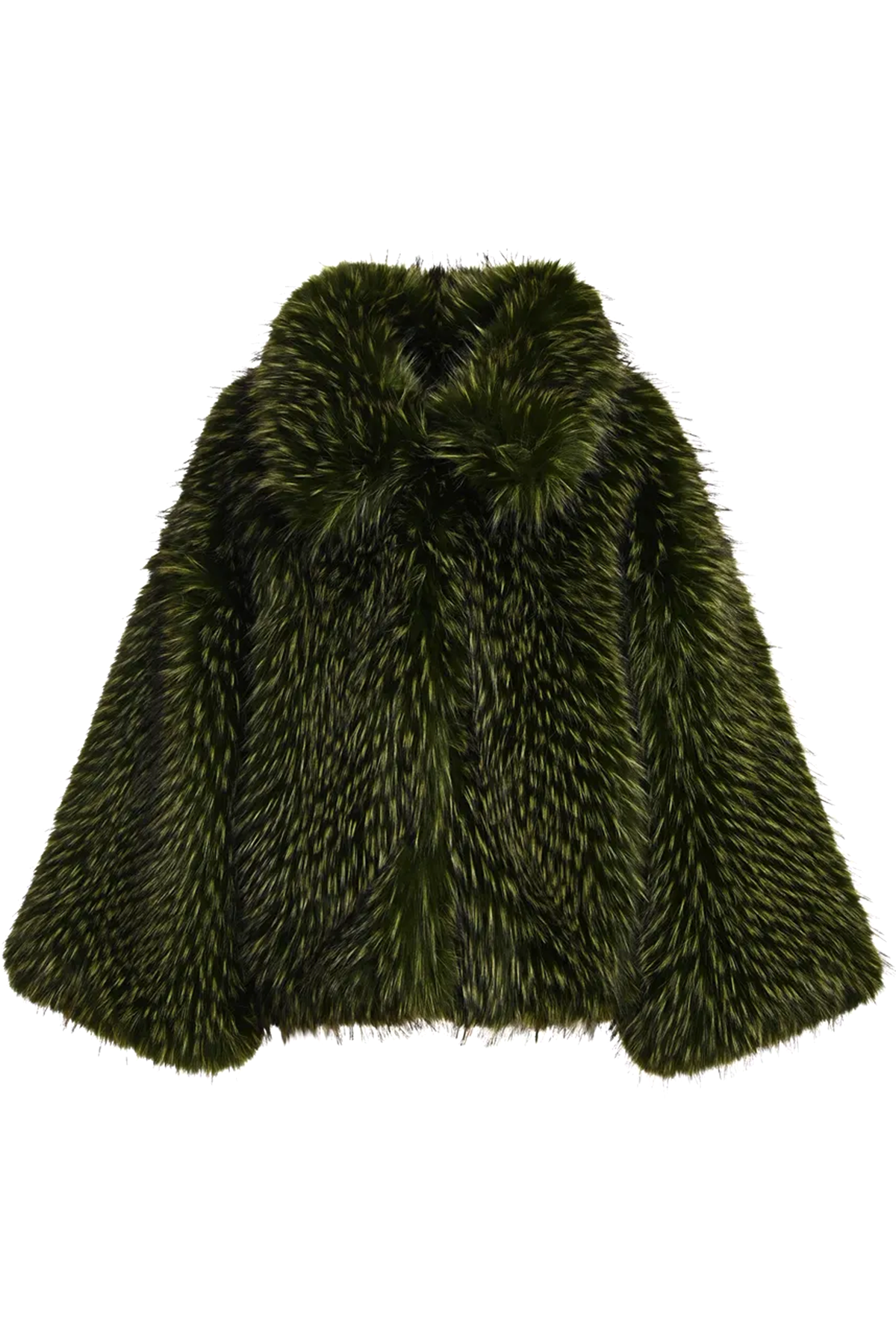 Essentiel Antwerp Damen Oversized-Kunstfelljacke Kastanje Olive OLIVE Bild 1