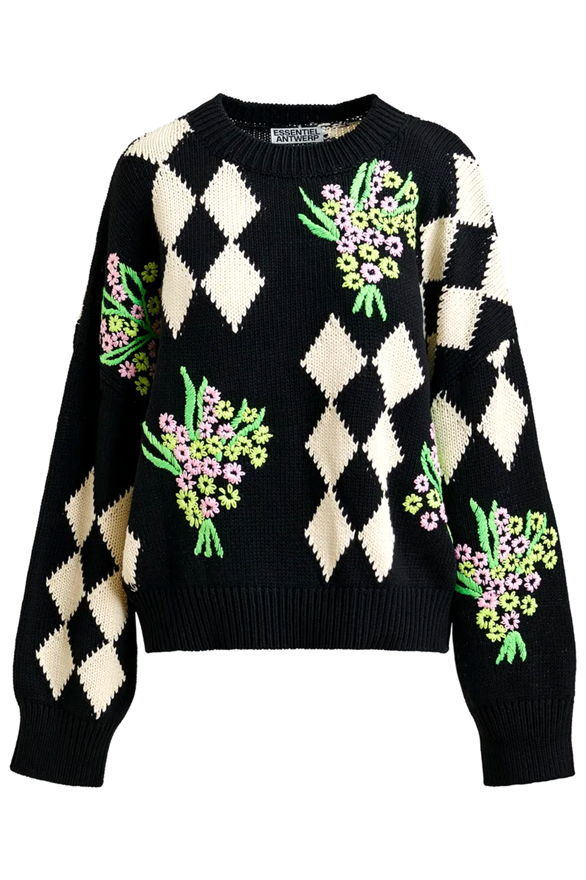 Essentiel Antwerp Damen Oversized-Strickpullover Jactori Schwarz SCHWARZ Bild 1