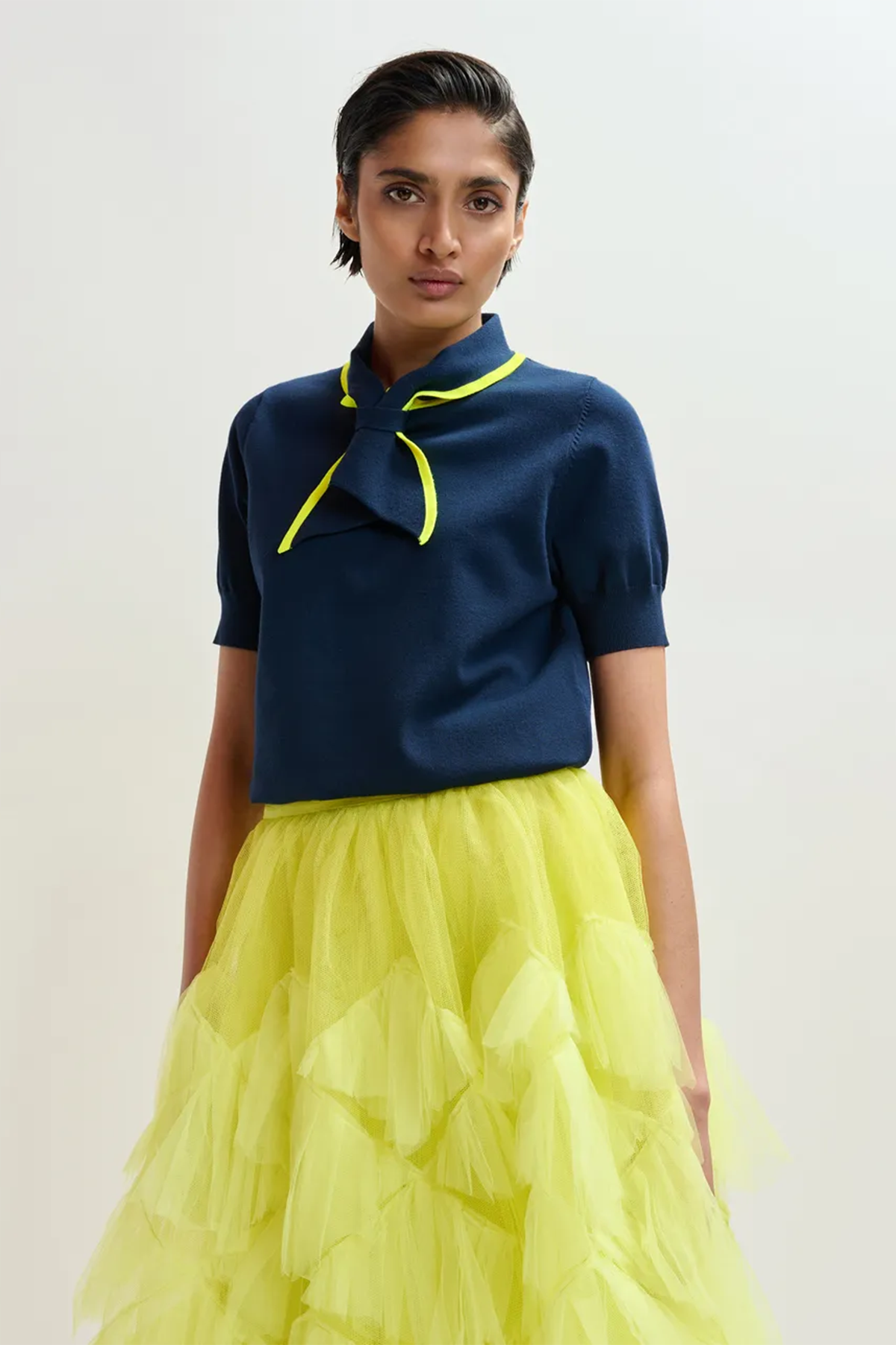 Essentiel Antwerp Damen Strickpolo Jonda Navy MARINE-BLAU Bild 2