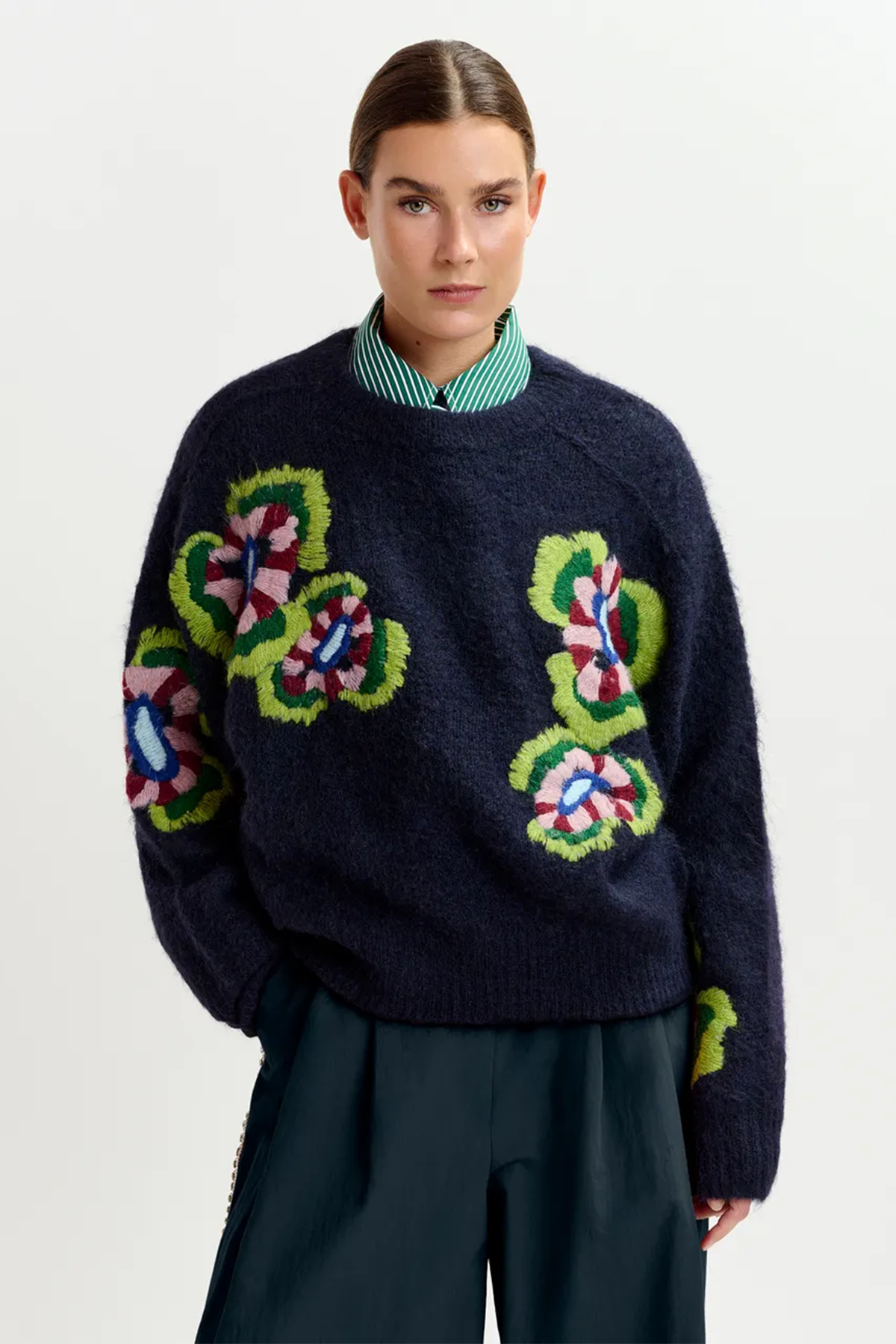 Essentiel Antwerp Damen Strickpullover Impossible2 Navy/Multi Combo2 Navy I2NA Bild 2