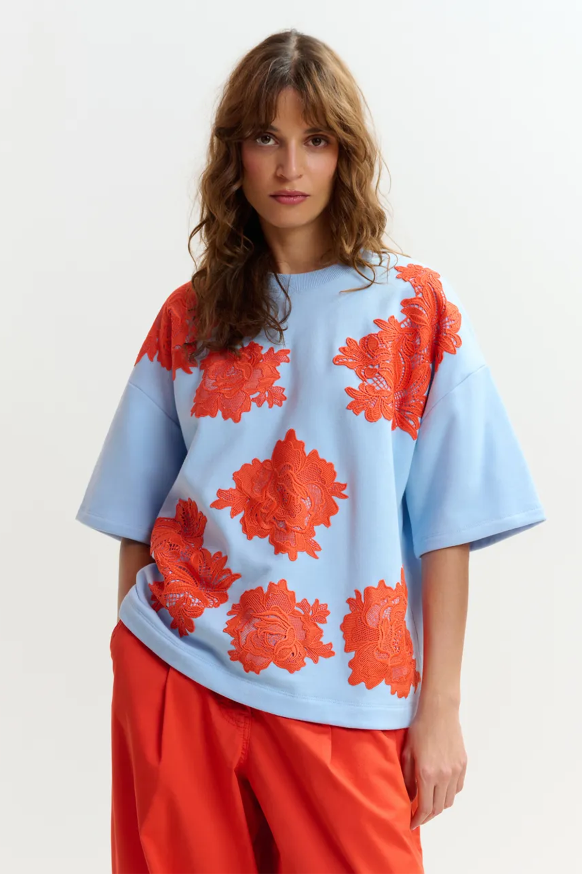 Essentiel Antwerp Damen Sweatshirt Jista Hellblau(Orange HELLBLAU Bild 2