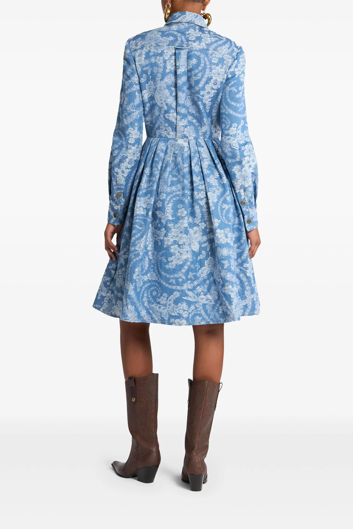 Etro Blusenkleid LA. mit Muster Blau/Grau BLAU BLAU Bild 3