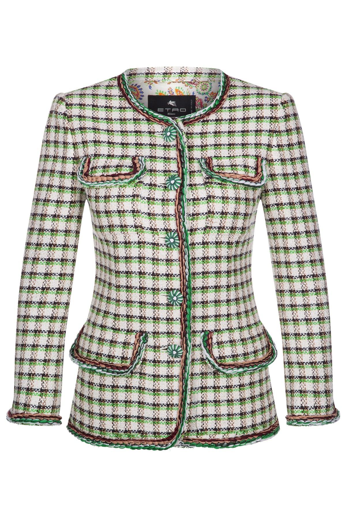 Etro Damen Jaquard Blazer Grün GRÜN Bild 1