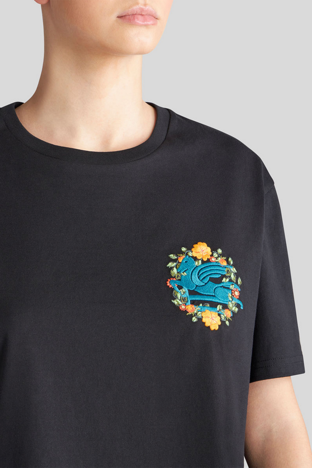Etro Damen T-Shirt Schwarz SCHWARZ Bild 6