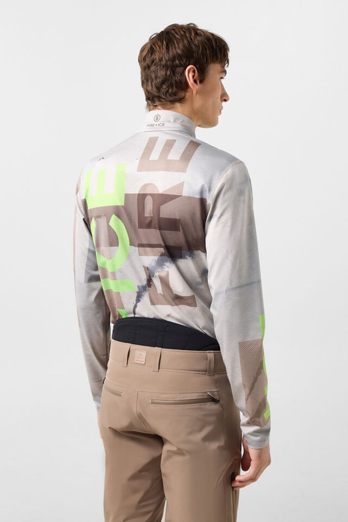 Fire & Ice Herren First Layer Pascal Grau/Taupe/Grün A26 Bild 3