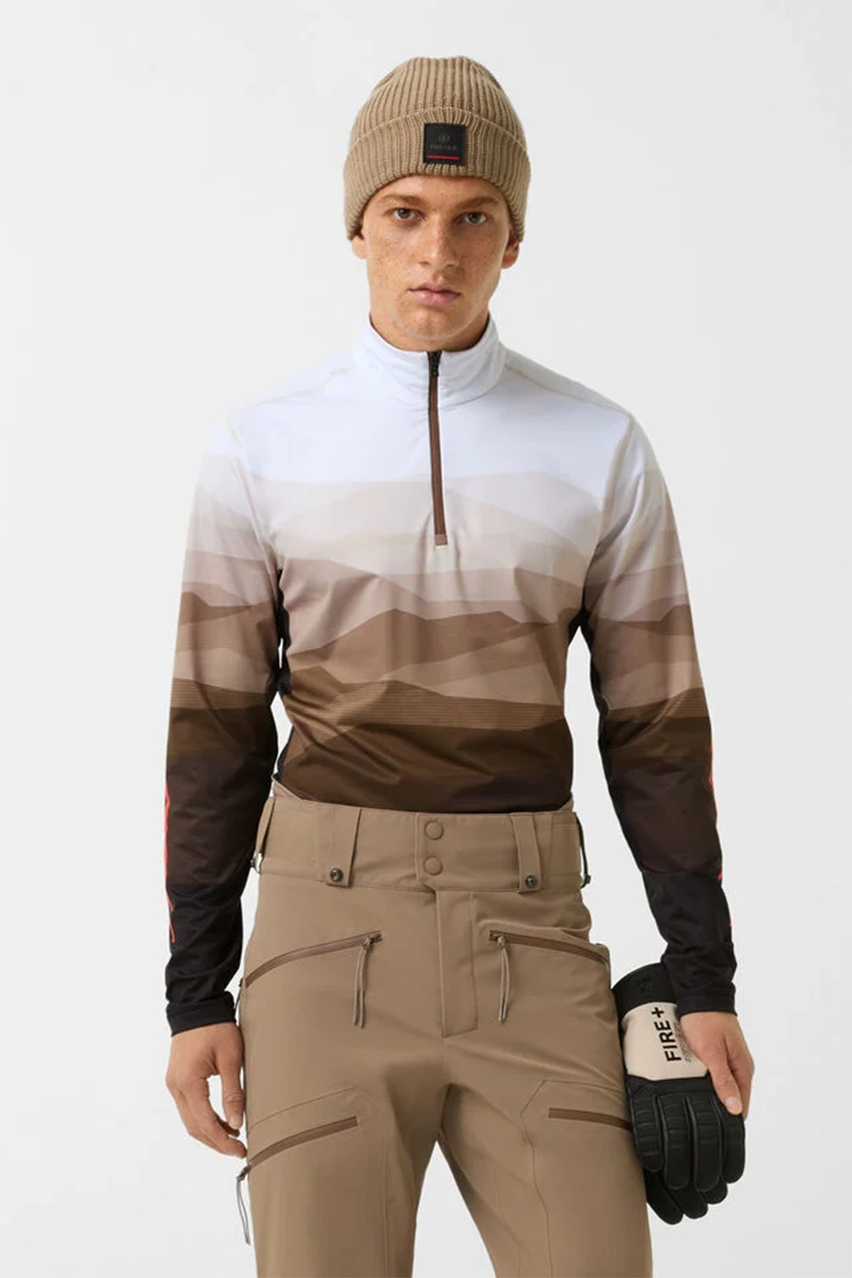 Fire & Ice Herren First Layer Skishirt Pascal Weiss/Braun A19 Bild 2
