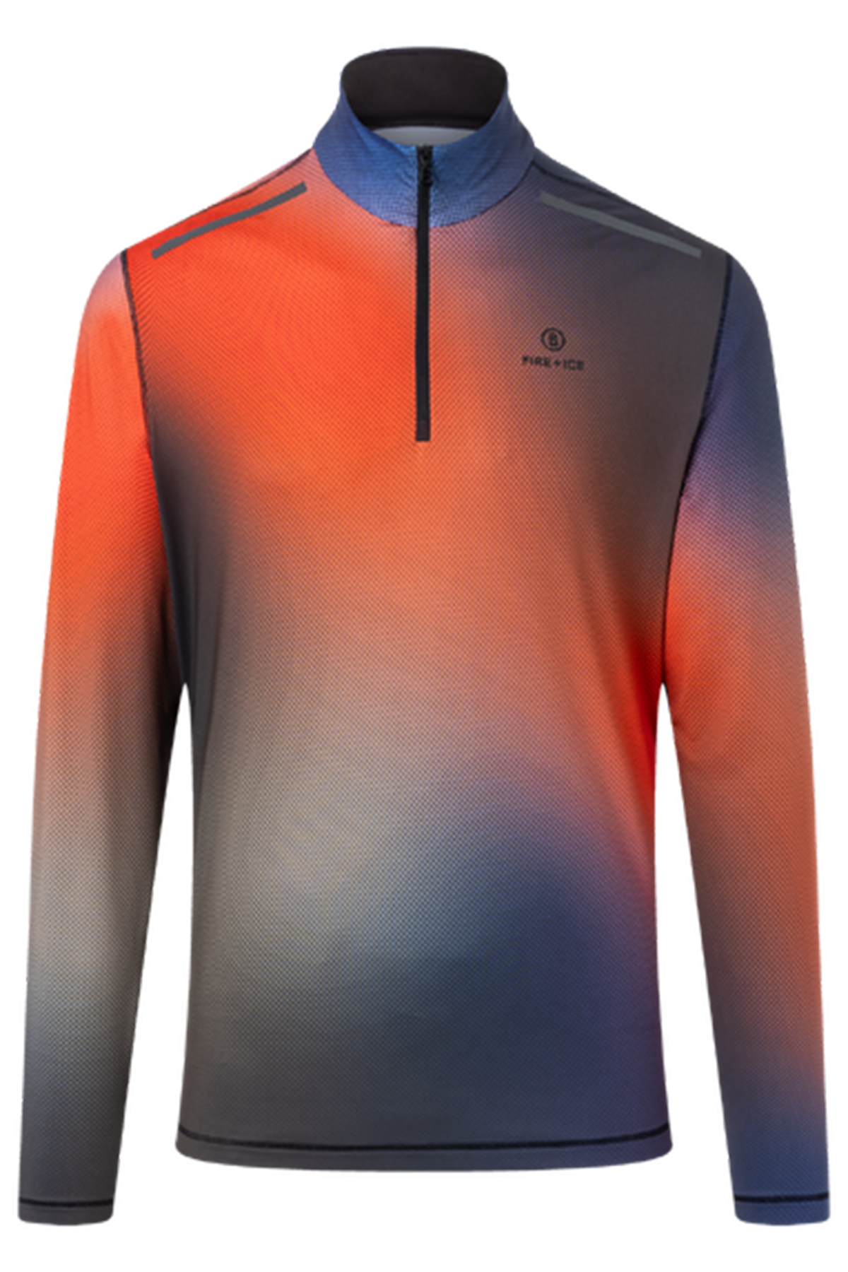 Fire & Ice Herren First Layer Skishirt Pascal Orange/Blau a38 Bild 1