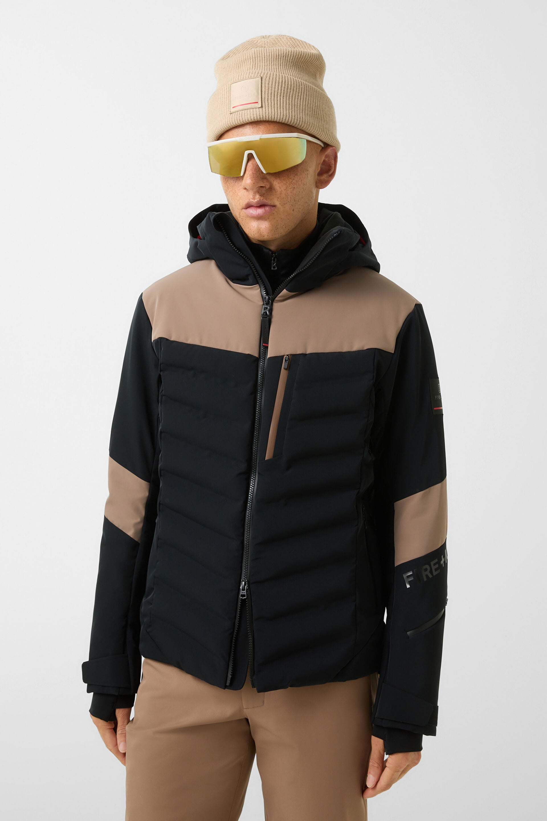 Fire & Ice Herren Skijacke Radek Schwarz/Beige 026-black Bild 3