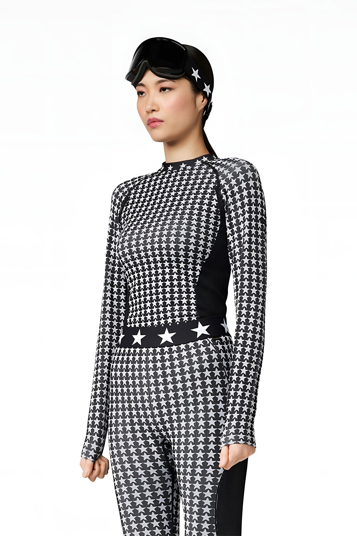 Goldbergh Damen Baselayer Shirt Starlet Schwarz/Weiss 9008 black/white Bild 4