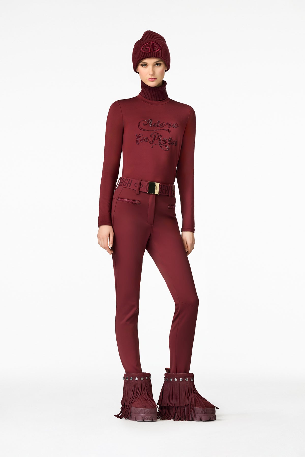 Goldbergh Damen Skihose mit Steg Paris Vino Rosso ROT Bild 2