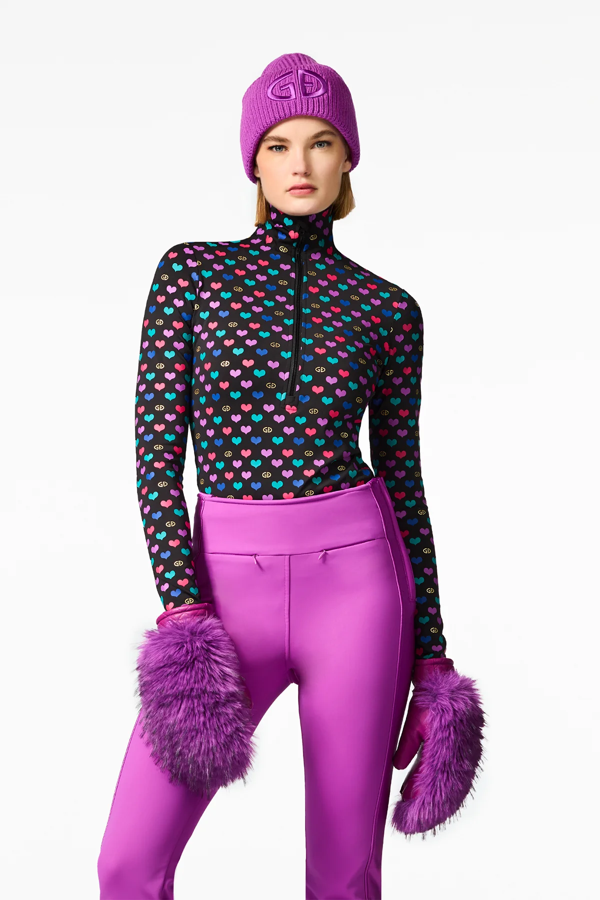 Goldbergh Damen Skishirt Cuori, Schwarz-Bunt SCHWARZ Bild 3