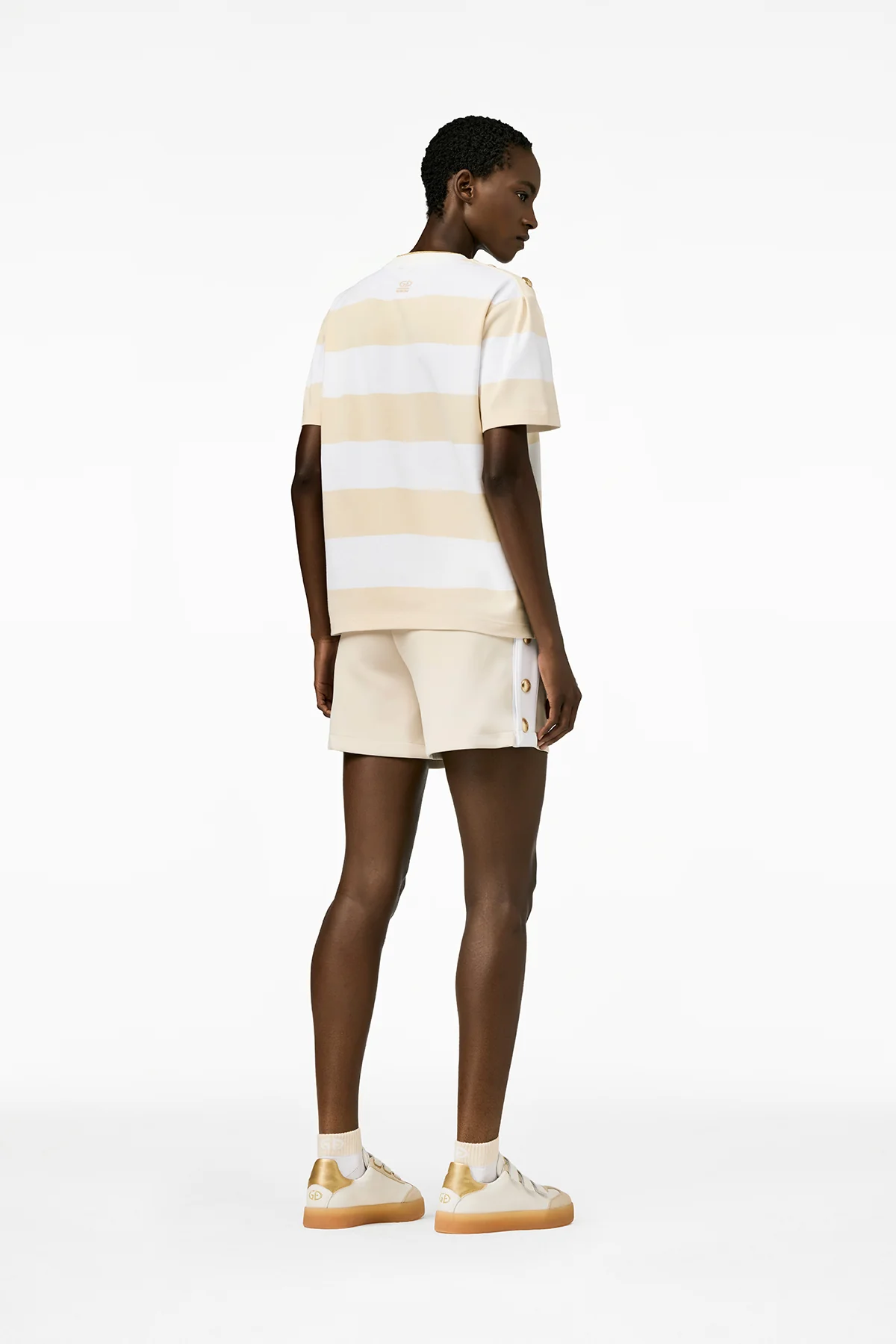 Goldbergh Damen T-Shirt Lido Champagne/Weiss 8384 champange/white Bild 3