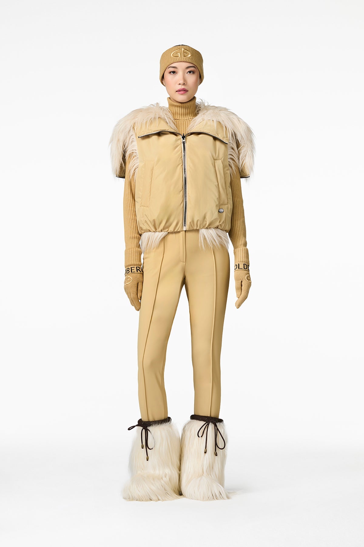 Goldbergh wendbare Damen Weste Yara Beige 7484 caramello Bild 3