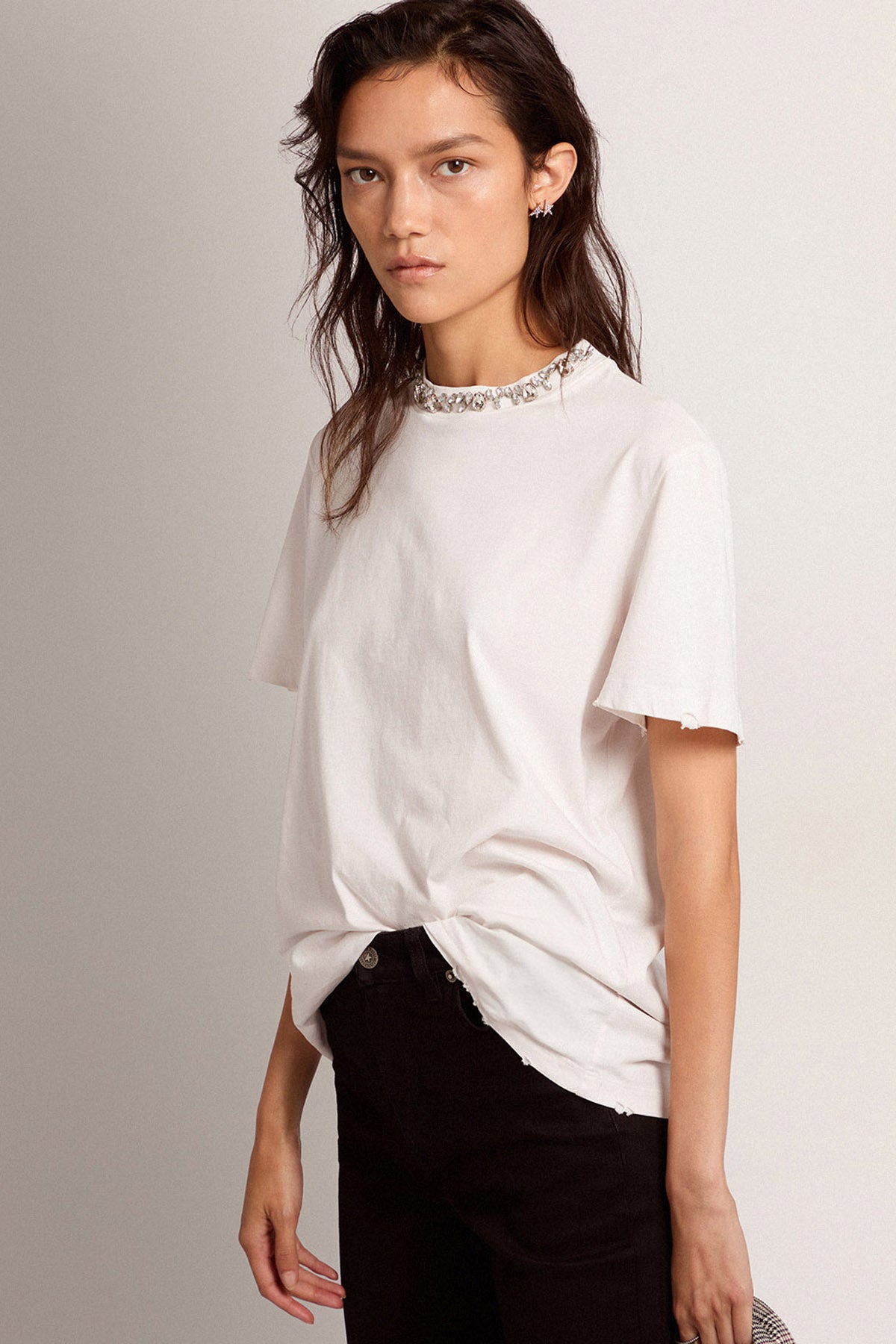 Golden Goose Damen T-Shirt Weiss NATUR-WEISS Bild 2
