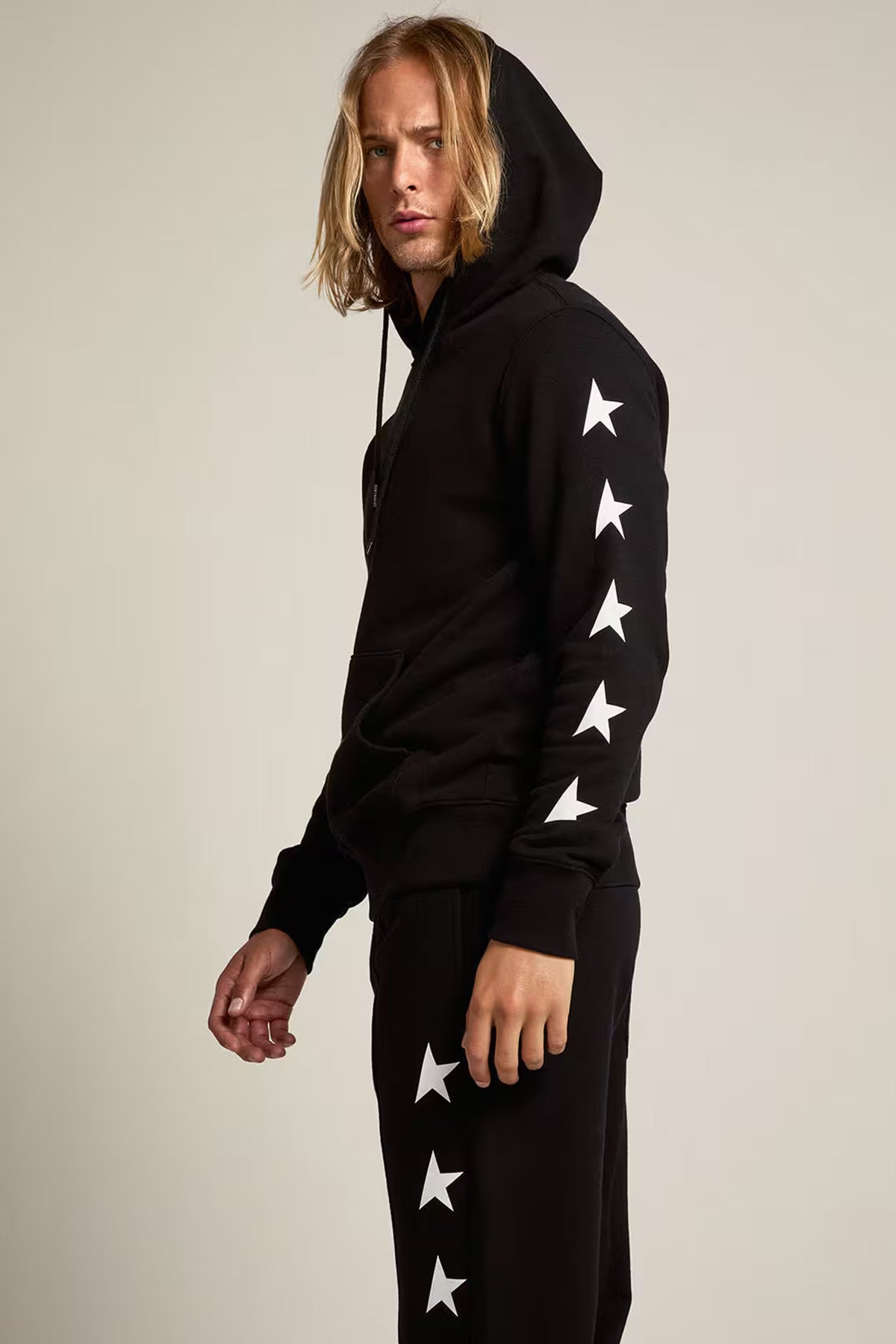 Golden Goose Herren Hoodie Alighiero Schwarz SCHWARZ Bild 3