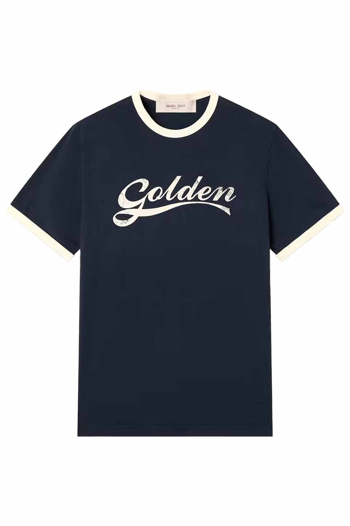 Golden Goose Herren Slim T-Shirt Blue/Heritage White MARINE-BLAU Bild 1