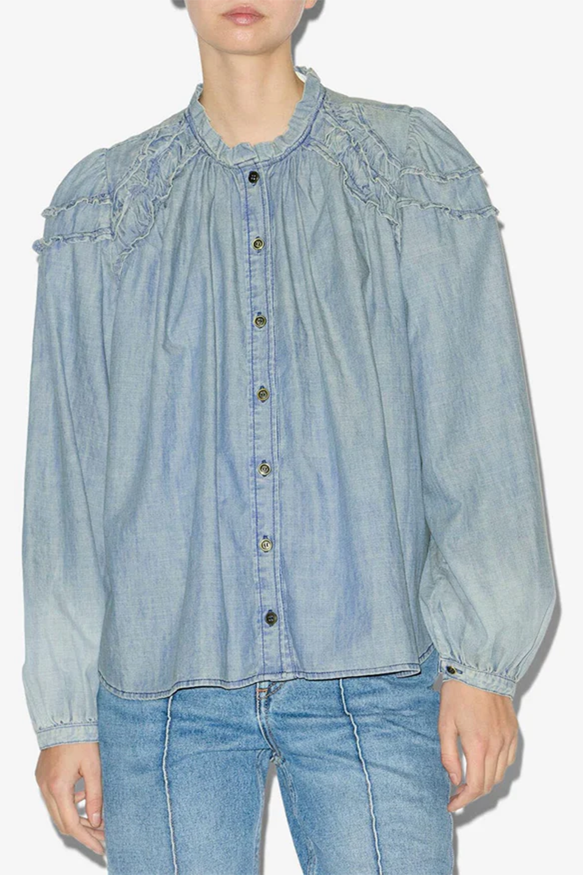 Isabel Marant Étoile Damen Bluse Milya, Blau BLUE 30BU Bild 3