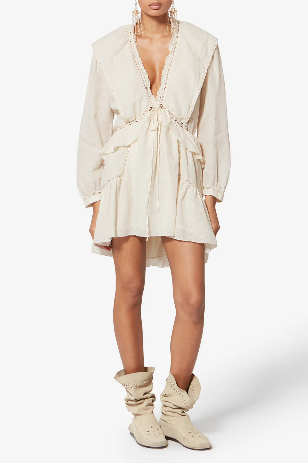 Isabel Marant Étoile Damen Kleid Damya Natur-Weiss NATUR-WEISS Bild 2